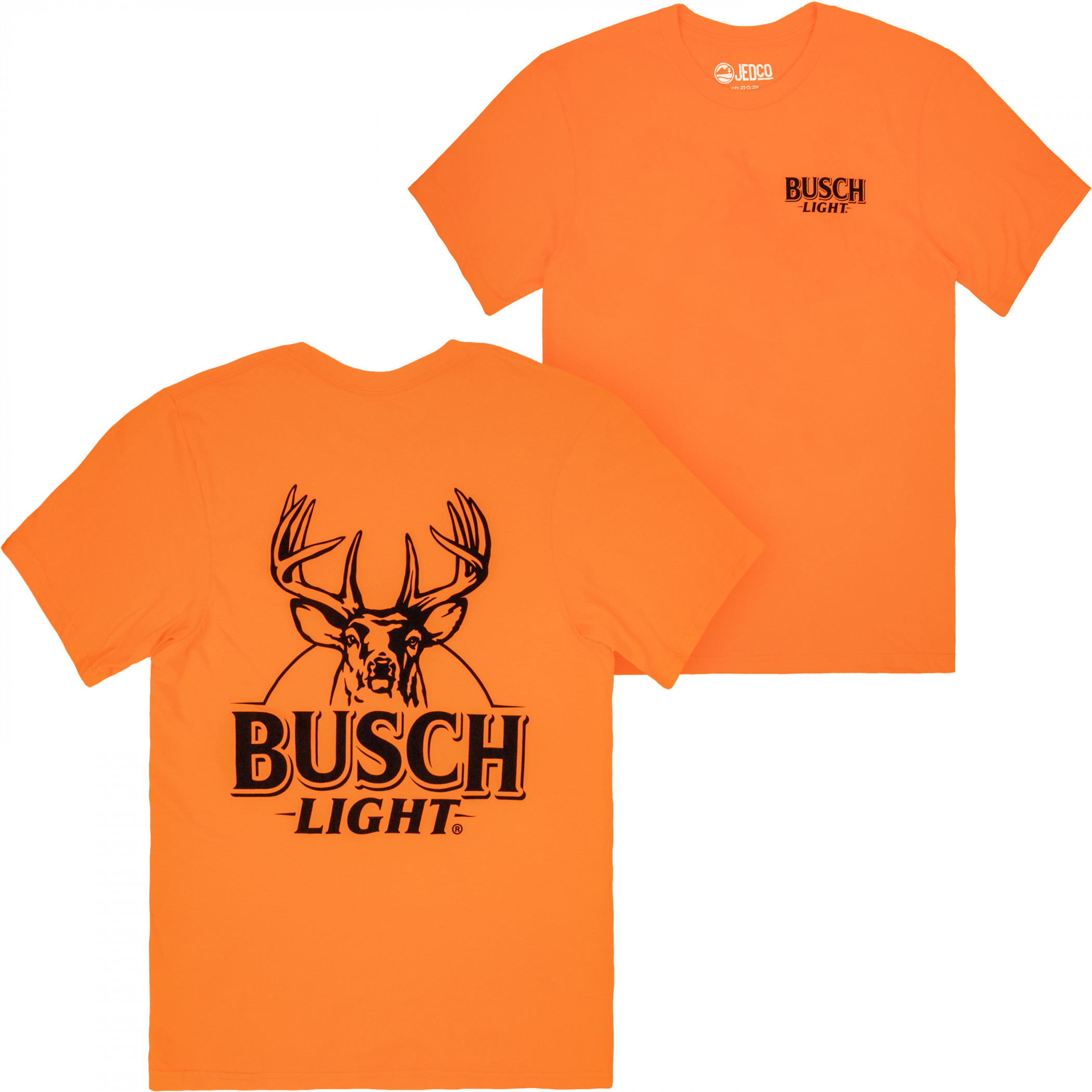 Busch Light Blaze Buck Front and Back Print T-Shirt