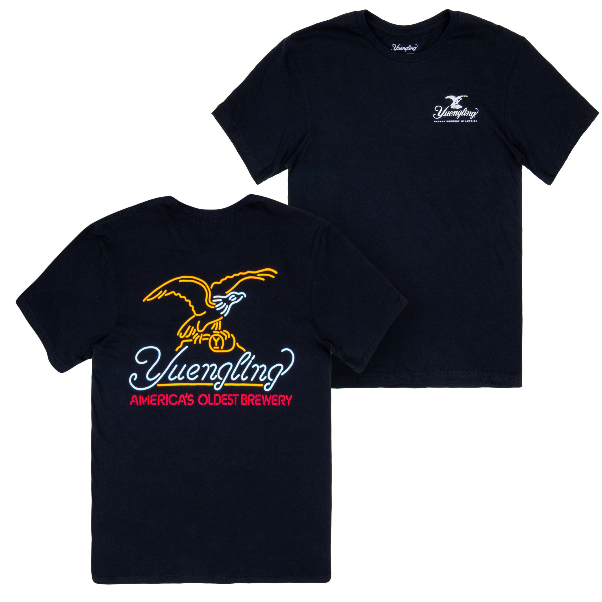 Yuengling Neon Logo Front and Back Print T-Shirt