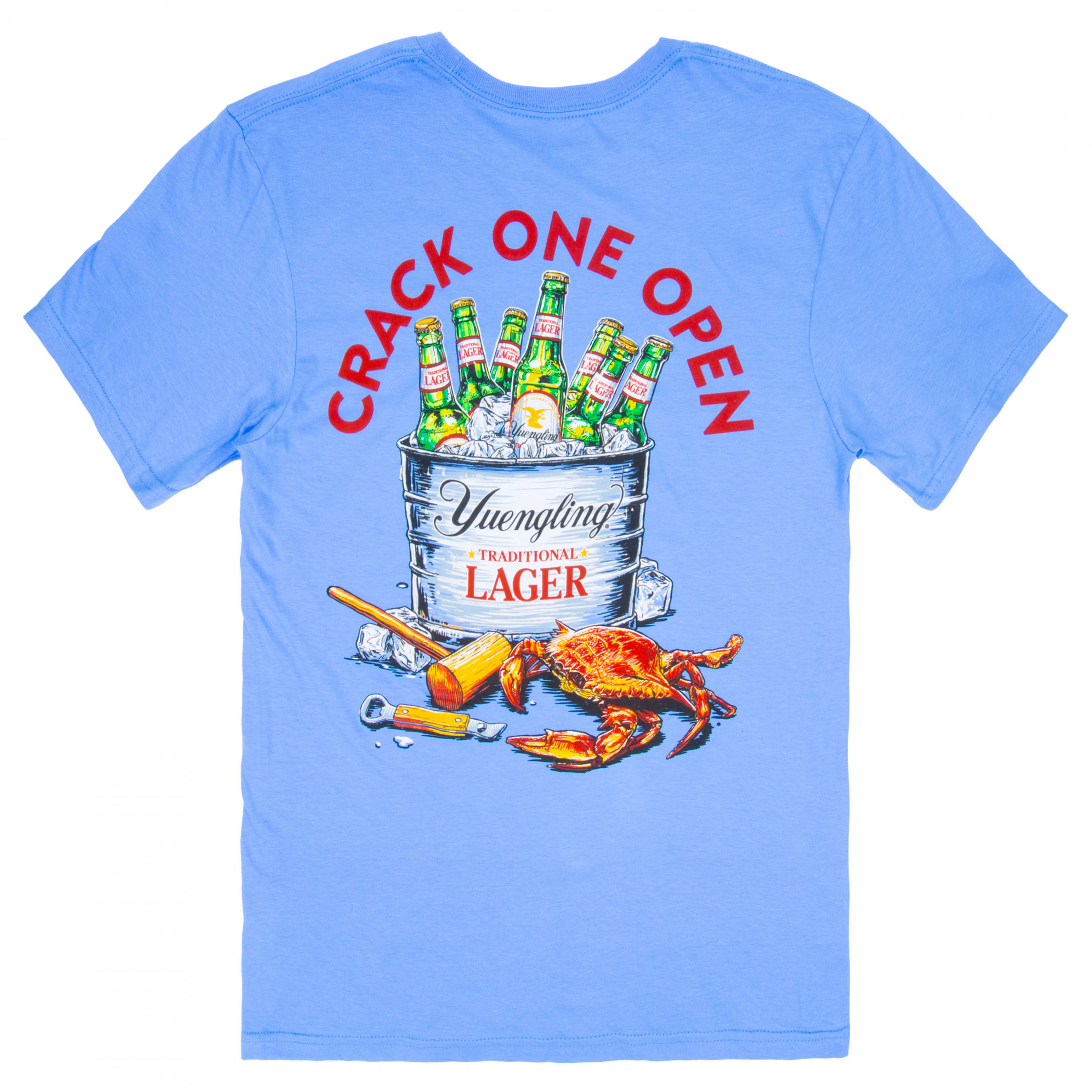 Yuengling Crack One Open Crab Front & Back Print T-Shirt