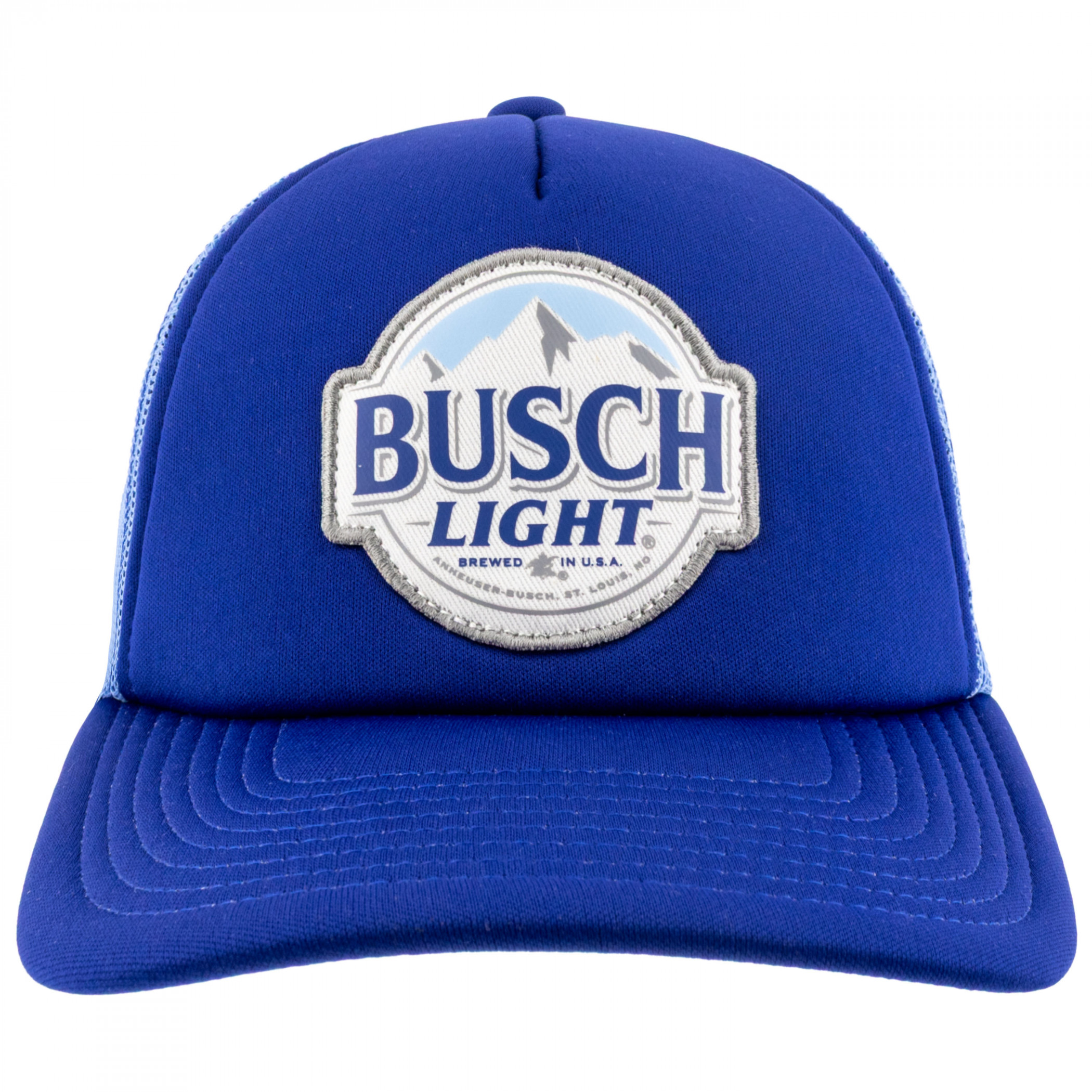 Busch Light Round Logo Blue Mesh Adjustable Hat