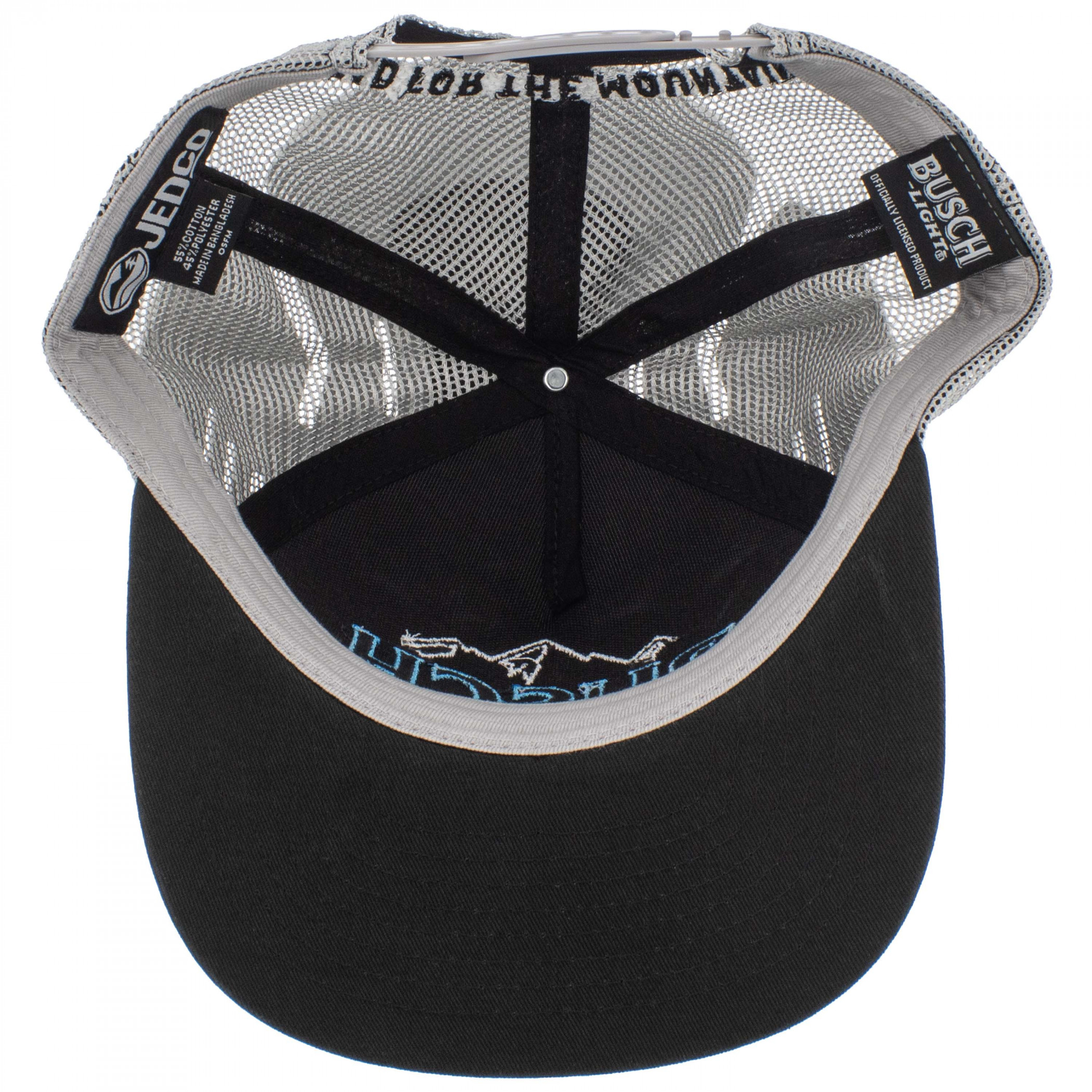 Busch Light Neon Logo Black Mesh Adjustable Hat