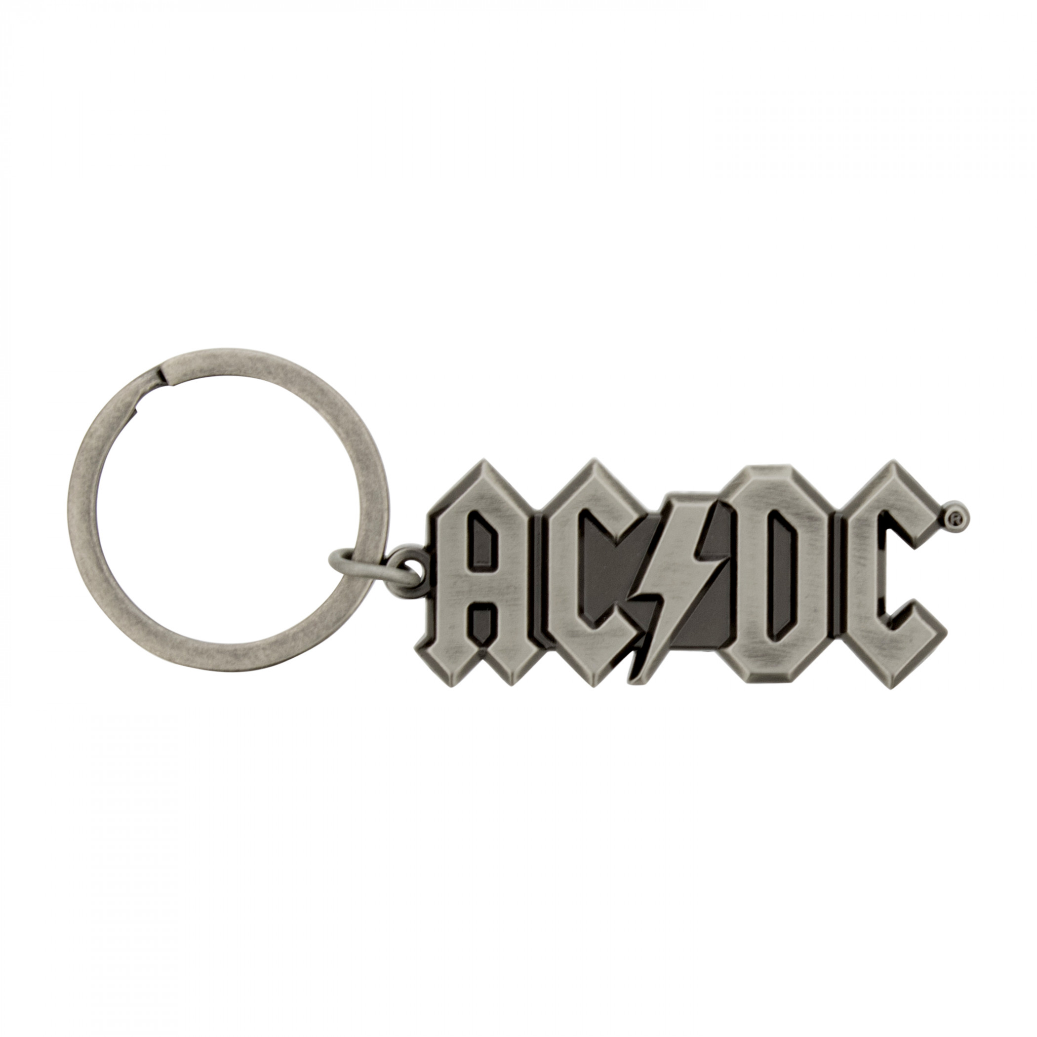 AC/DC 3D Silver Logo Keychain