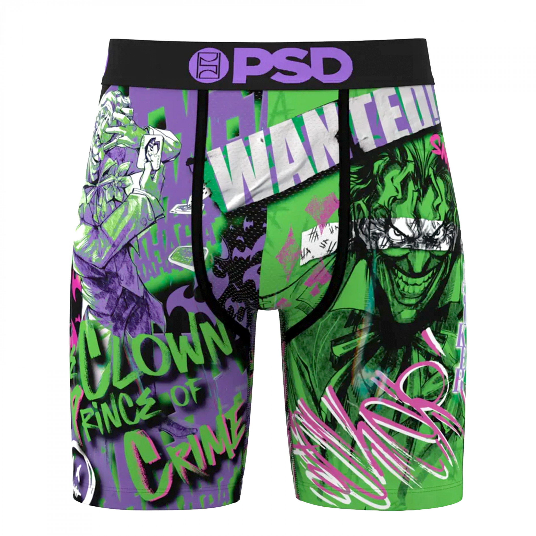 Joker Wanted! Men's PSD Boxer Briefs, Multi-Color