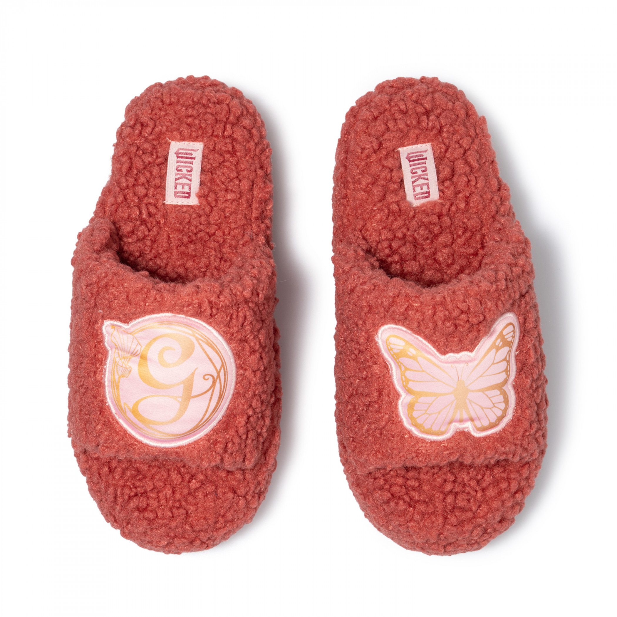 Wicked Glinda Women's Fuzzy Fleece Slippers, Pink