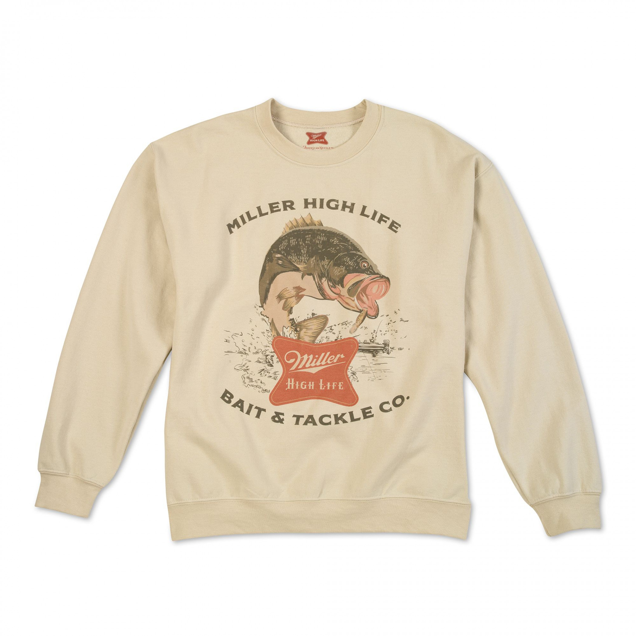 Miller High Life Bait & Tackle Co. Fleece Crewneck Long Sleeve Shirt