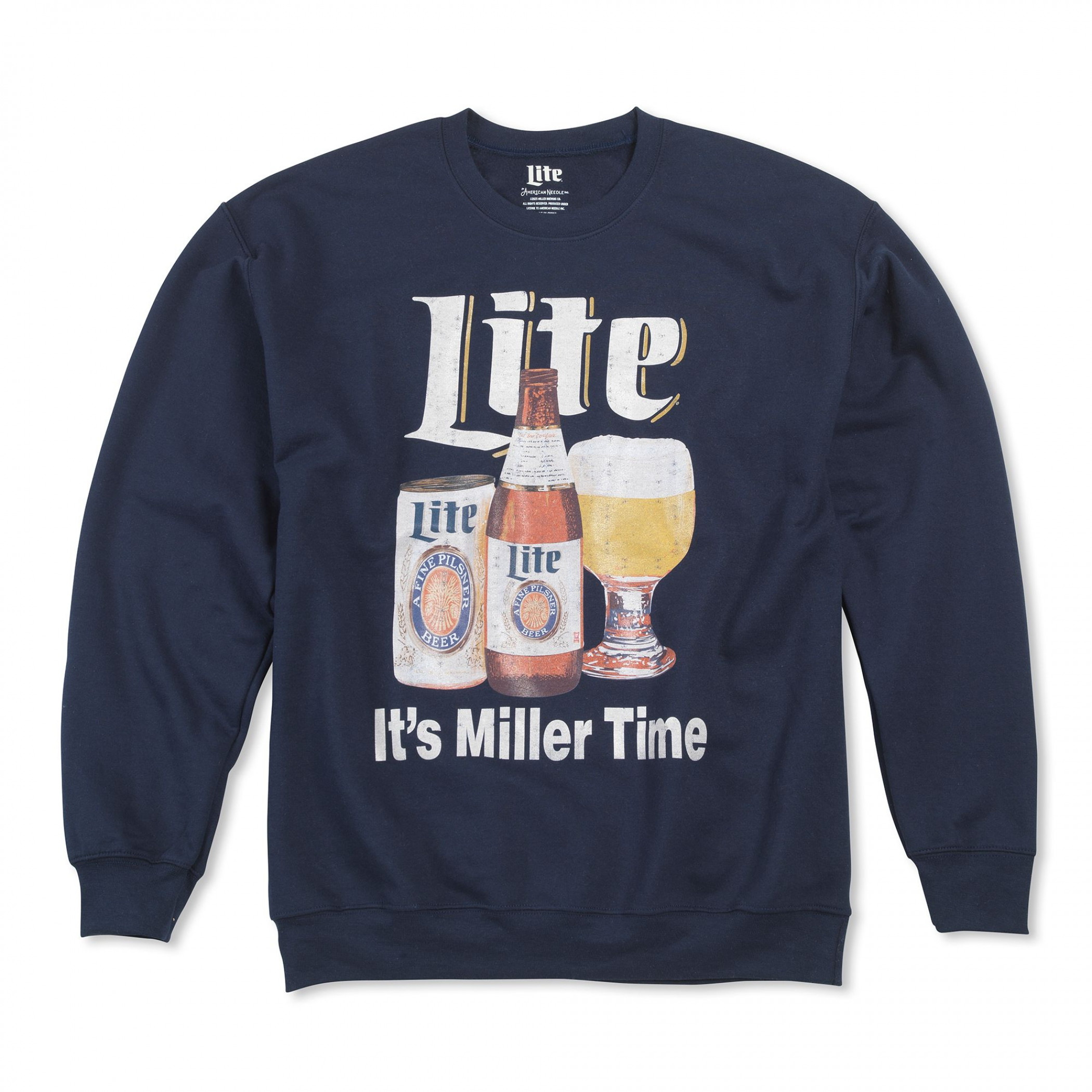 Miller Lite It's Miller Time Friday Fleece Crewneck Long Sleeve Shirt