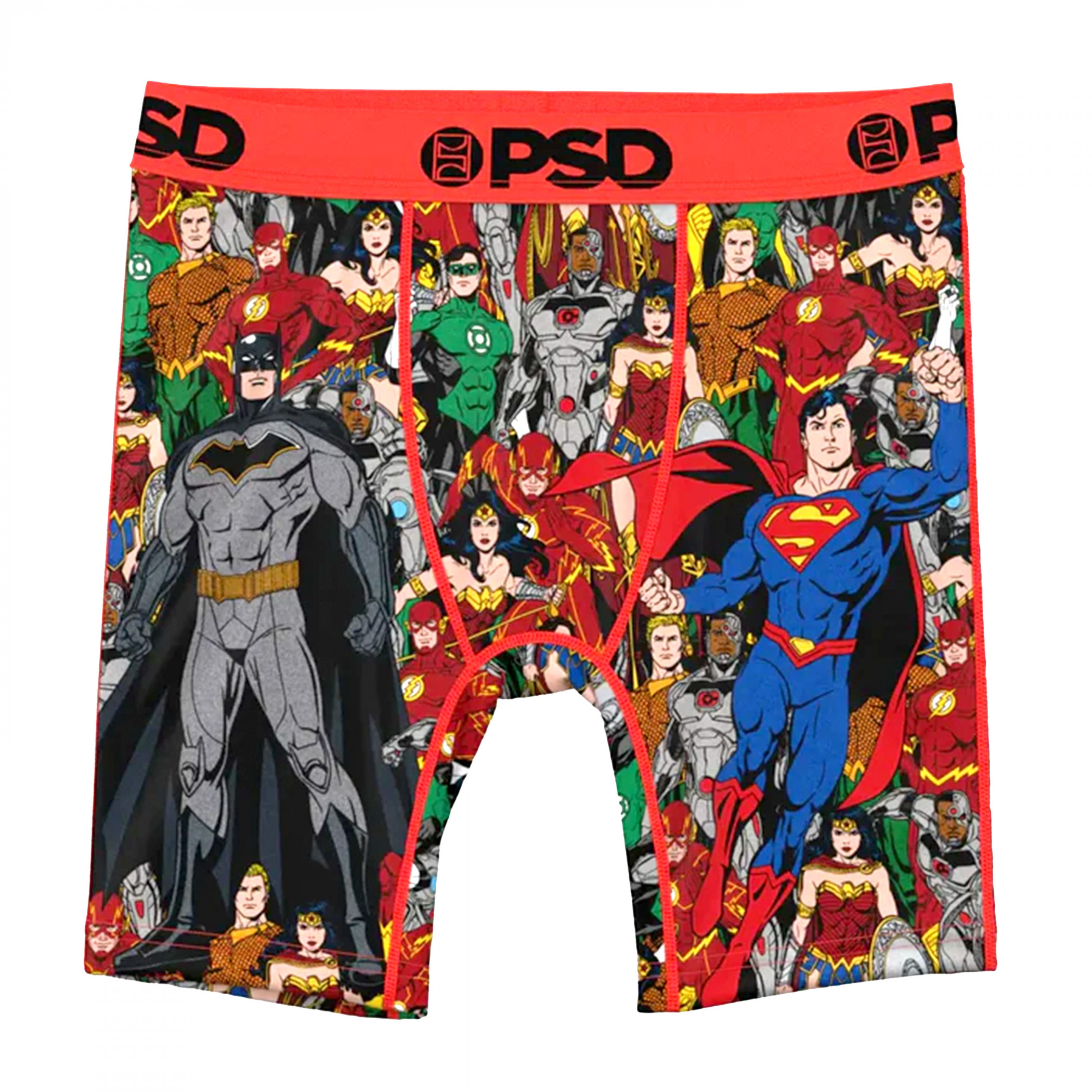 DC Hero Squad Youth PSD Boxer Shorts, Multi-Color