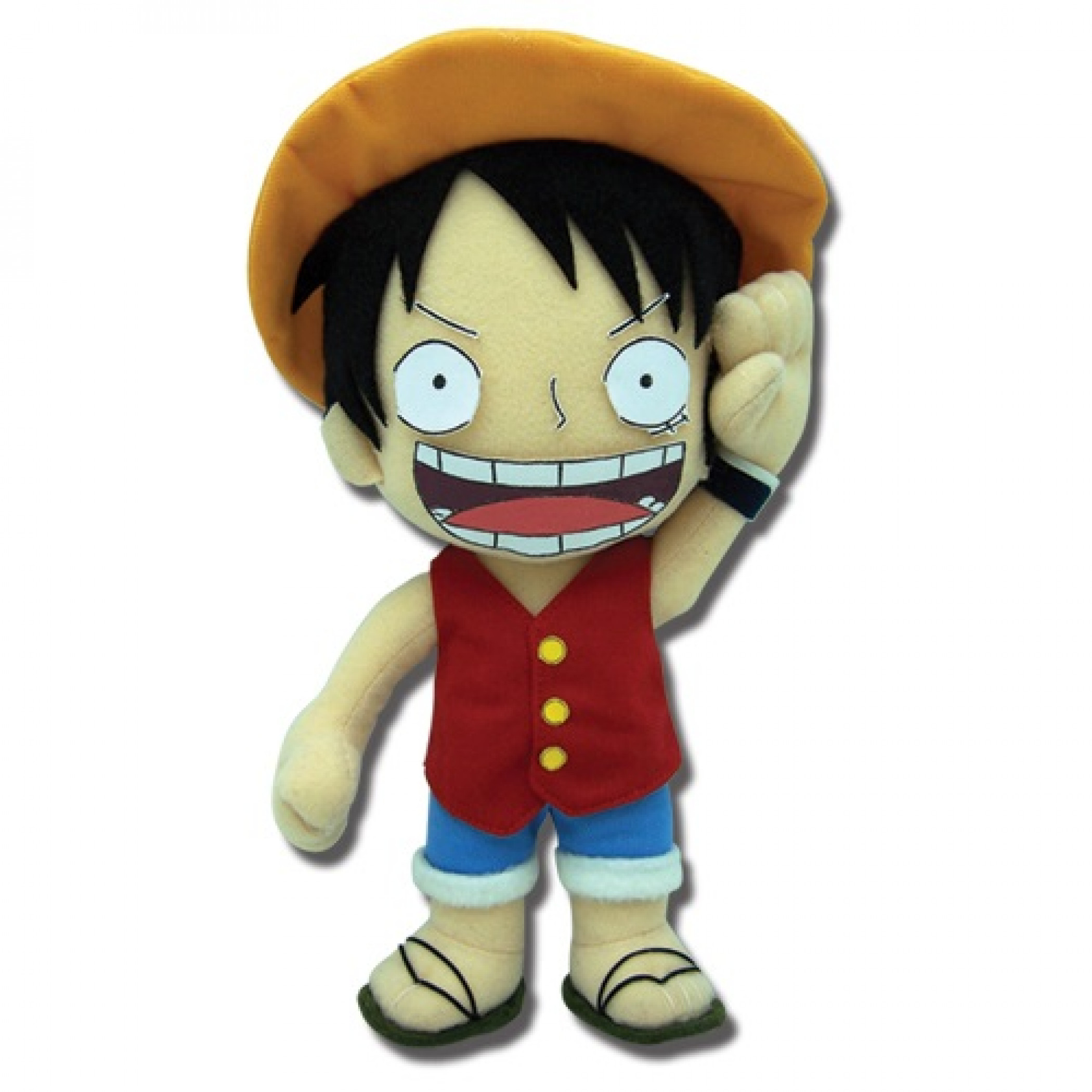 One Piece Luffy 10 Inch Plush, Red