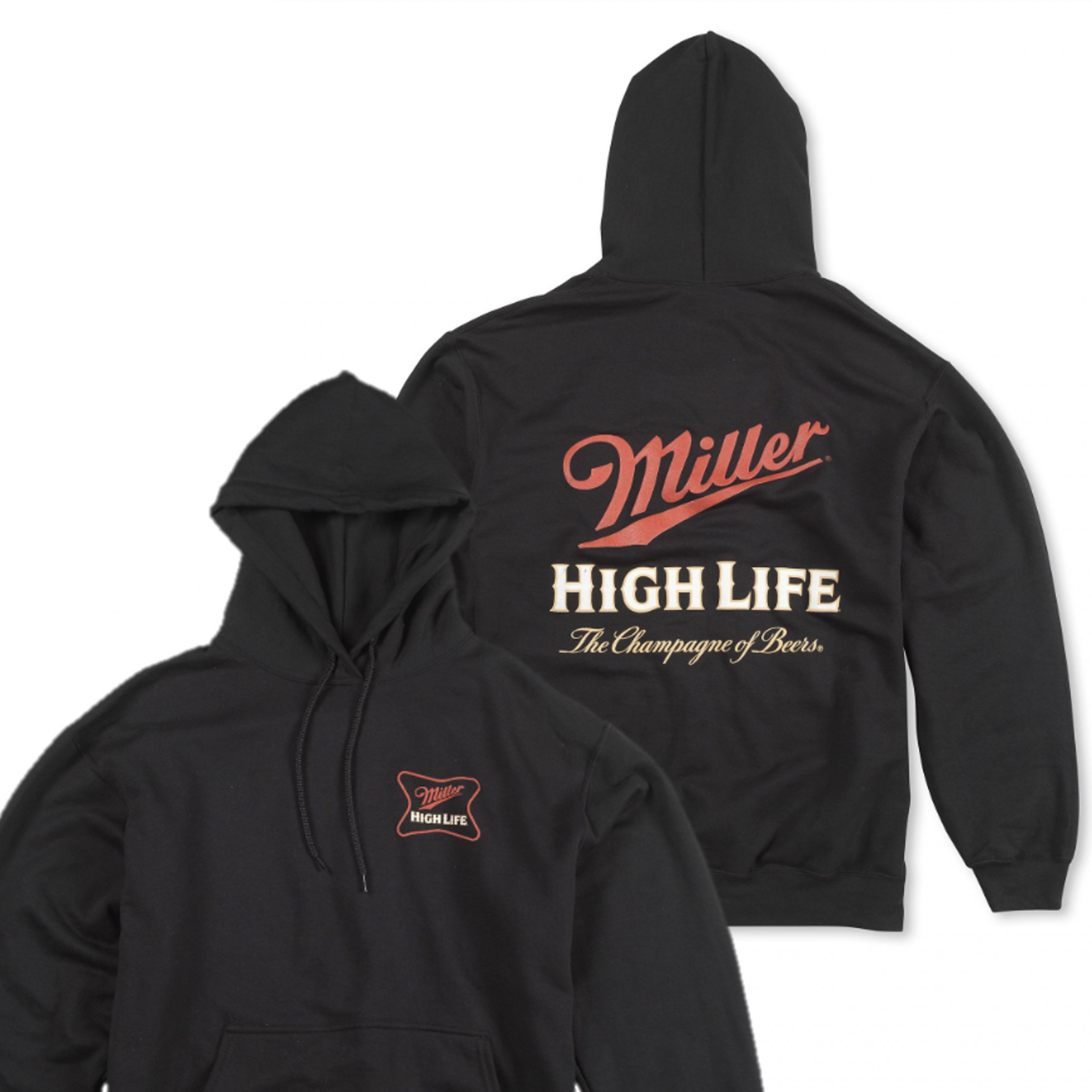 Miller High Life Friday Fleece Front & Back Print Hoodie