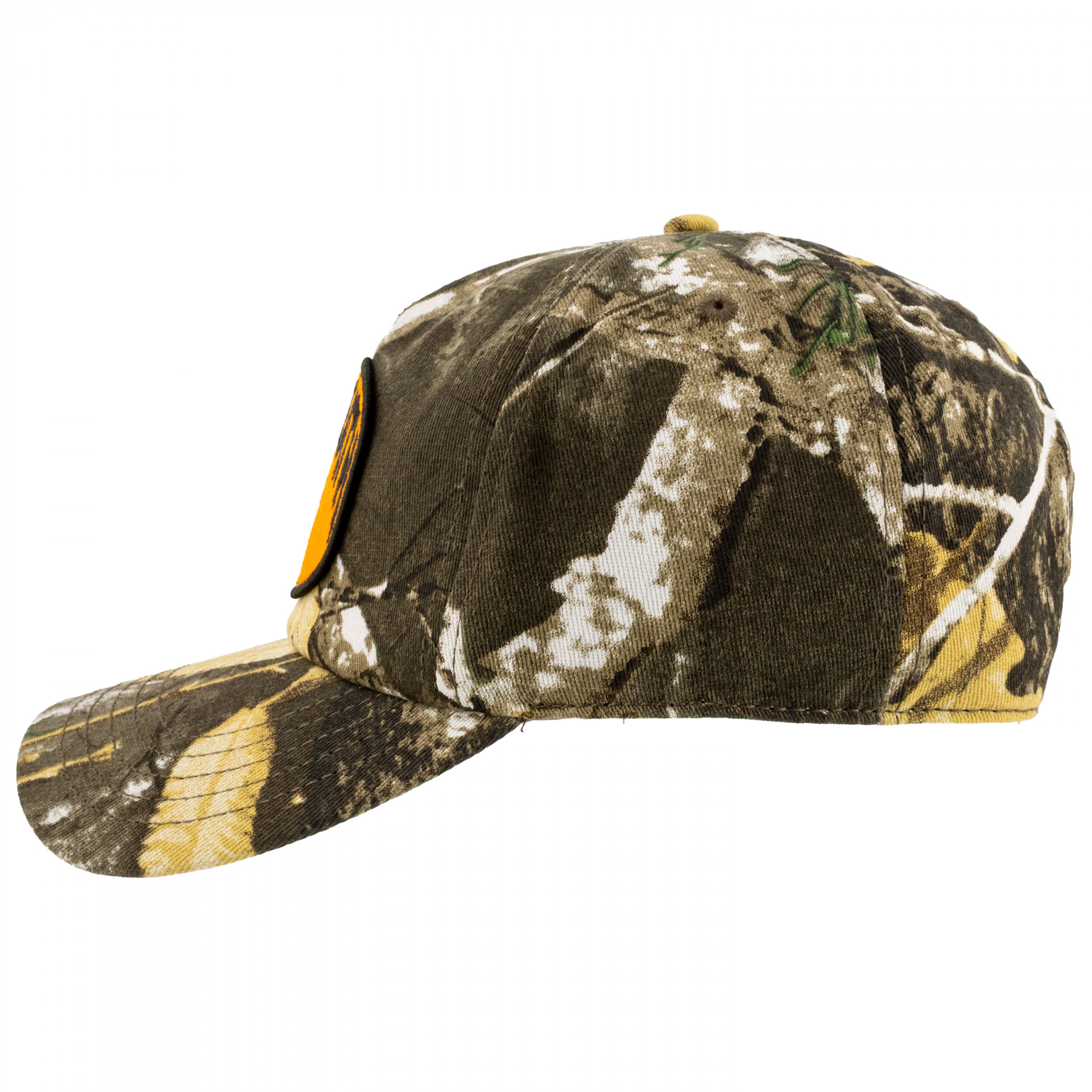 Liquid Death Logo on Camo Roscoe Hat