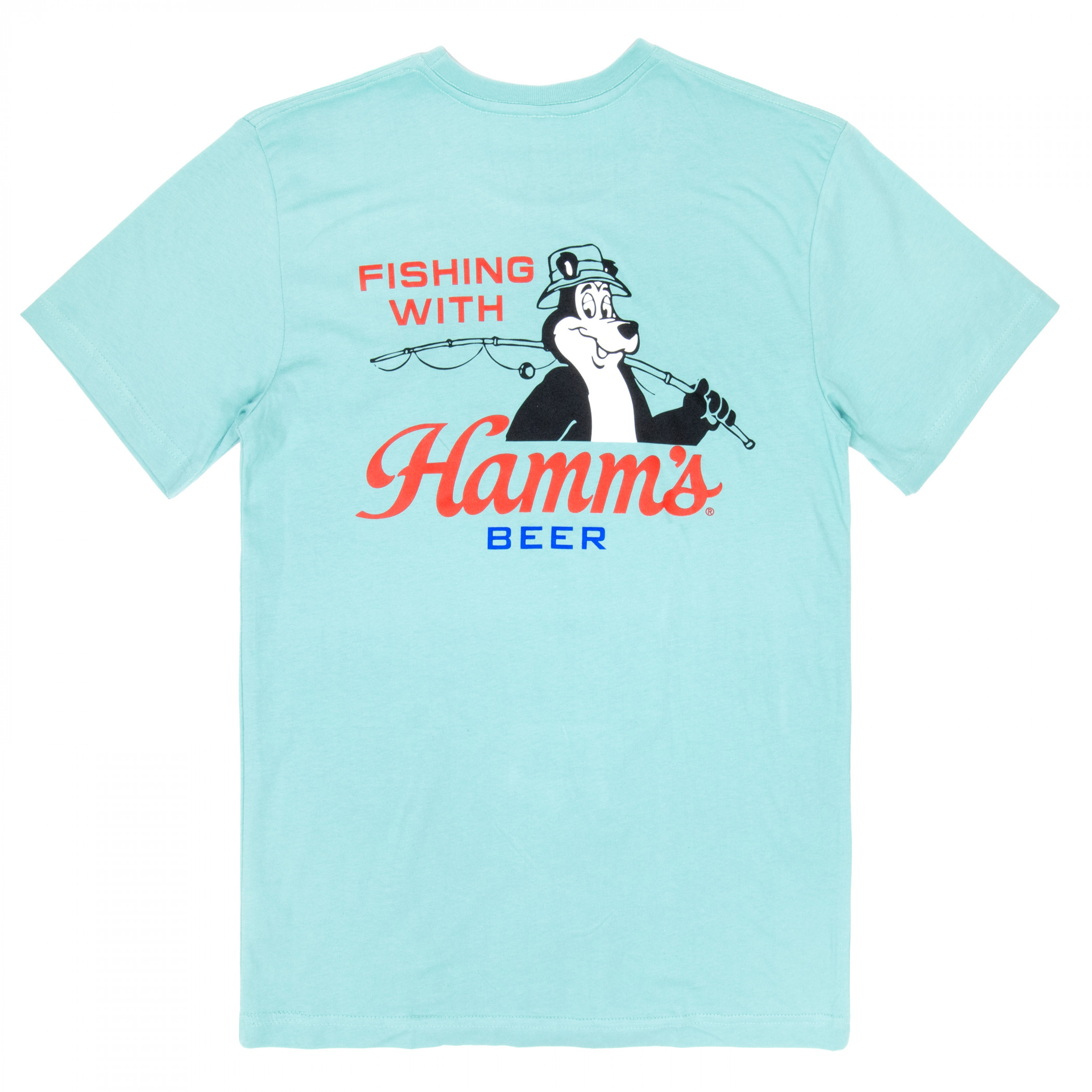 Hamm's Beer - Fishing with Hamm's Front and Back Print T-Shirt