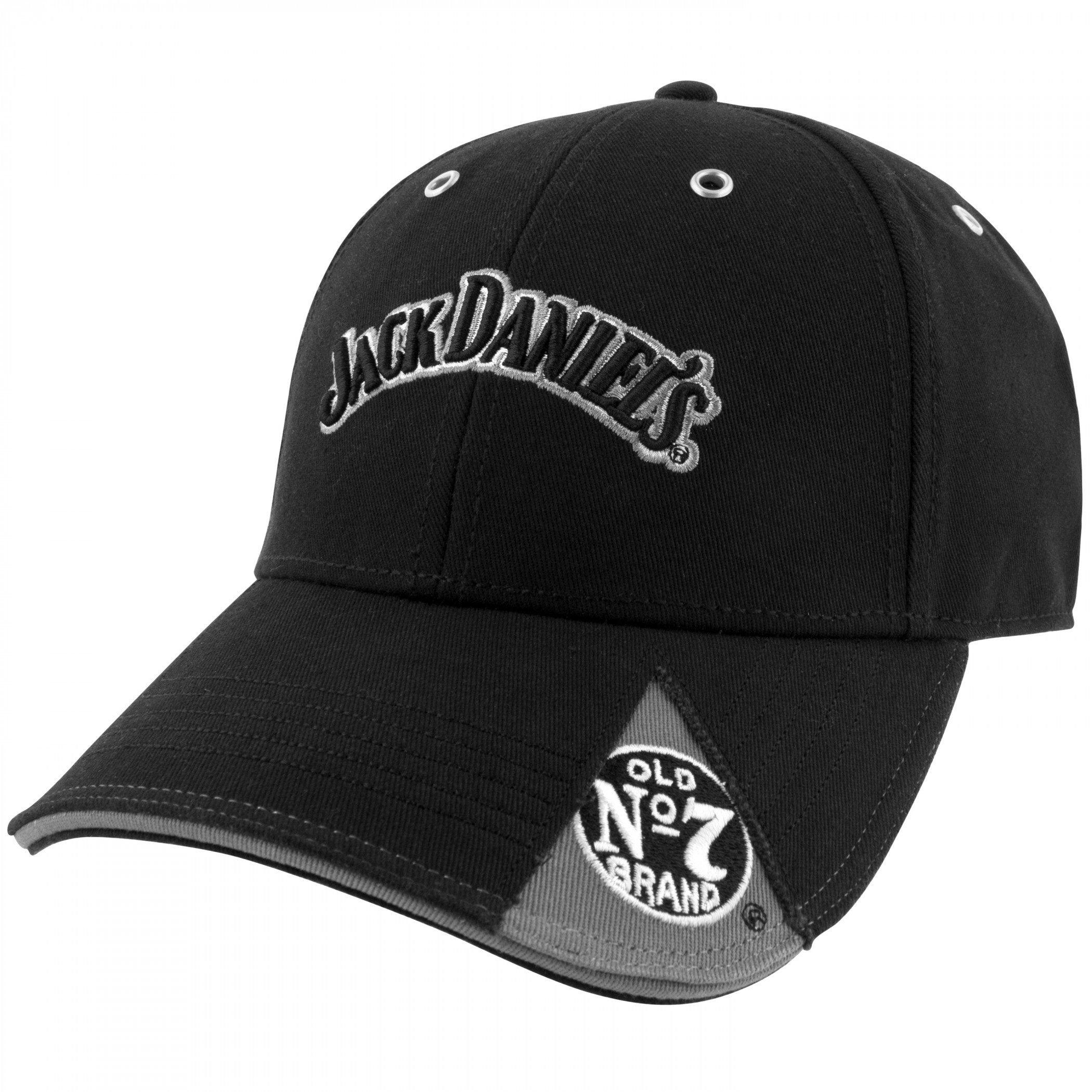Jack Daniels Old No.7 Triangle Cut Black Colorway Adjustable Hat