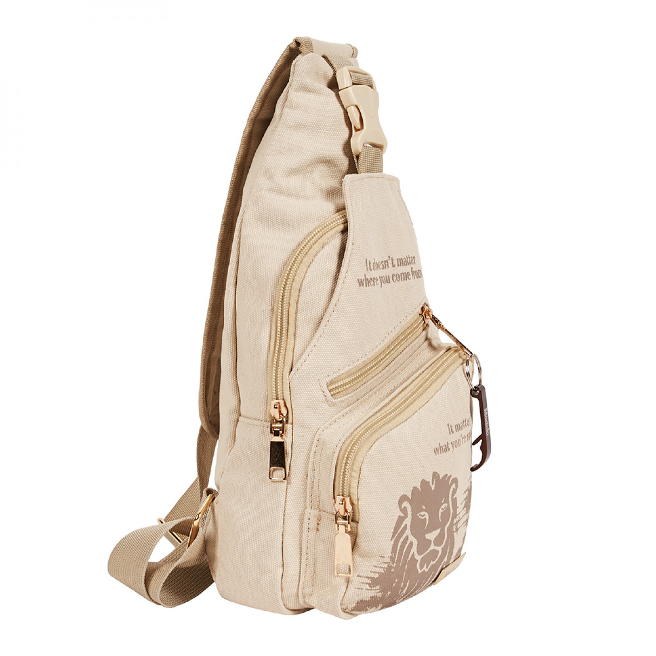 Modelo Tan Lion Crossbody Bag with Bottle Opener