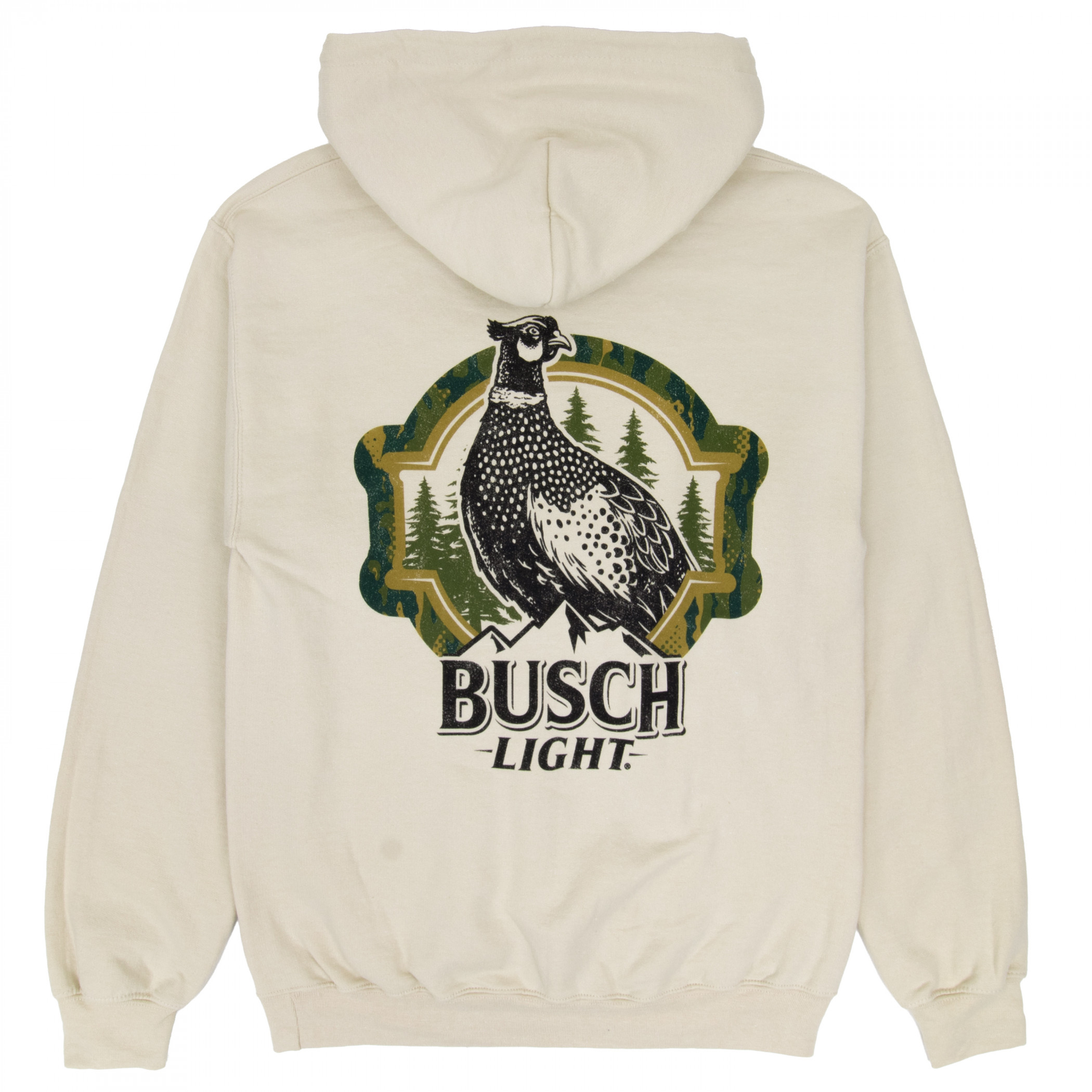 Busch Light Hunting Can Art Pheasant Overlook Front Back Print Hoodie