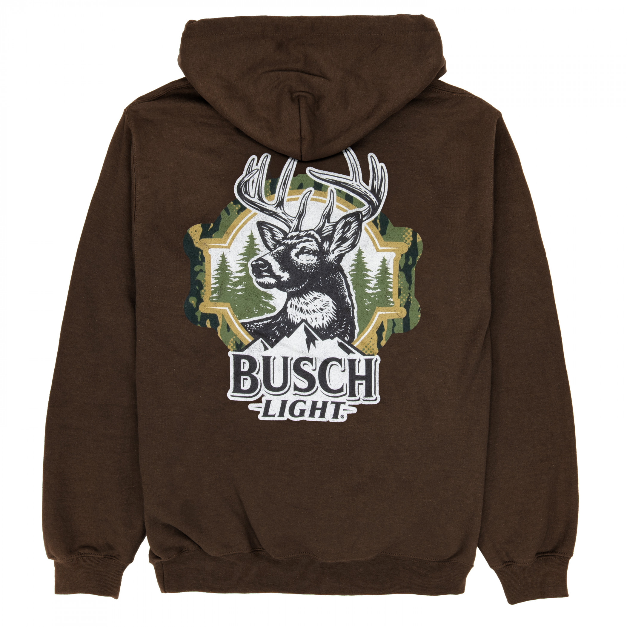 Busch Light Hunting Can Art Deer Overlook Front Back Print Hoodie