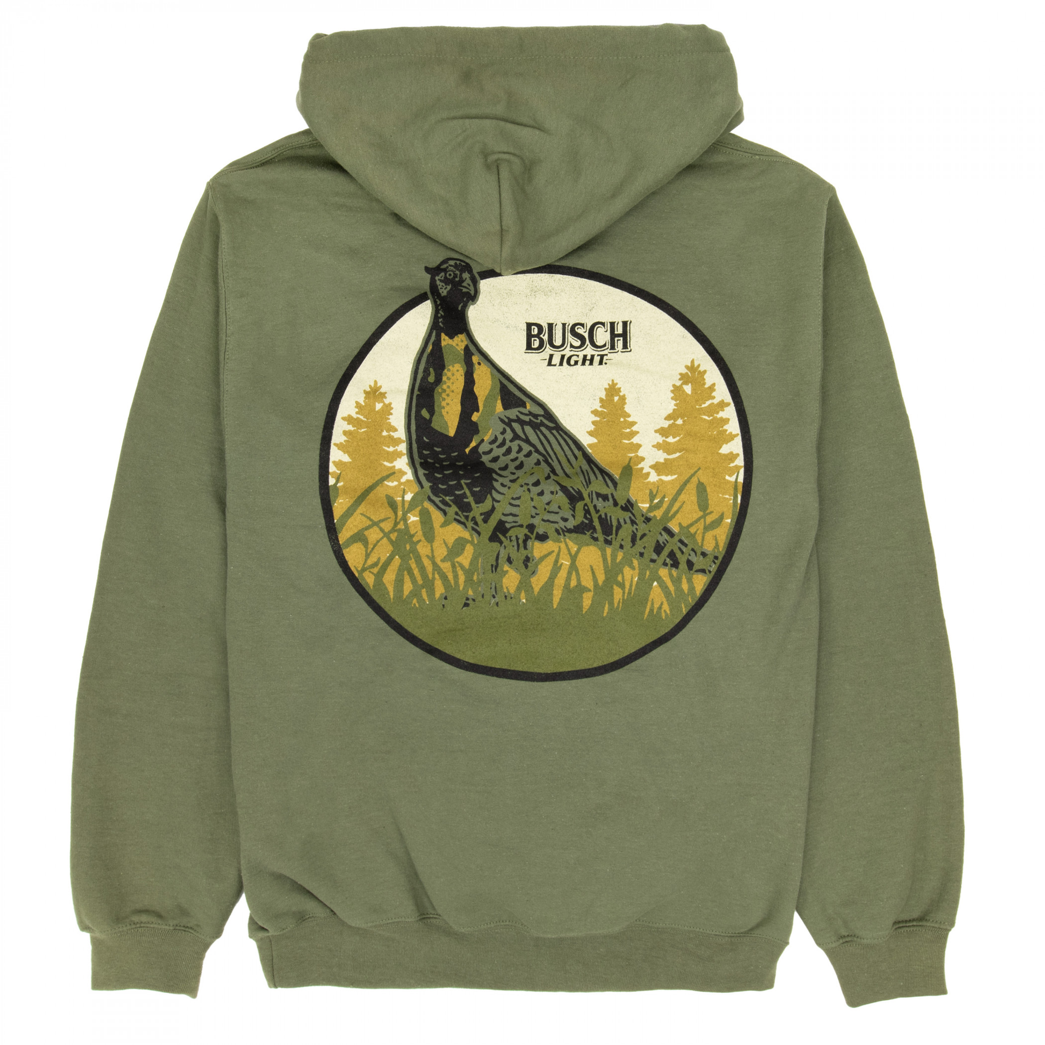 Busch Light Hunting Can Art Pheasant Frame Front Back Print Hoodie