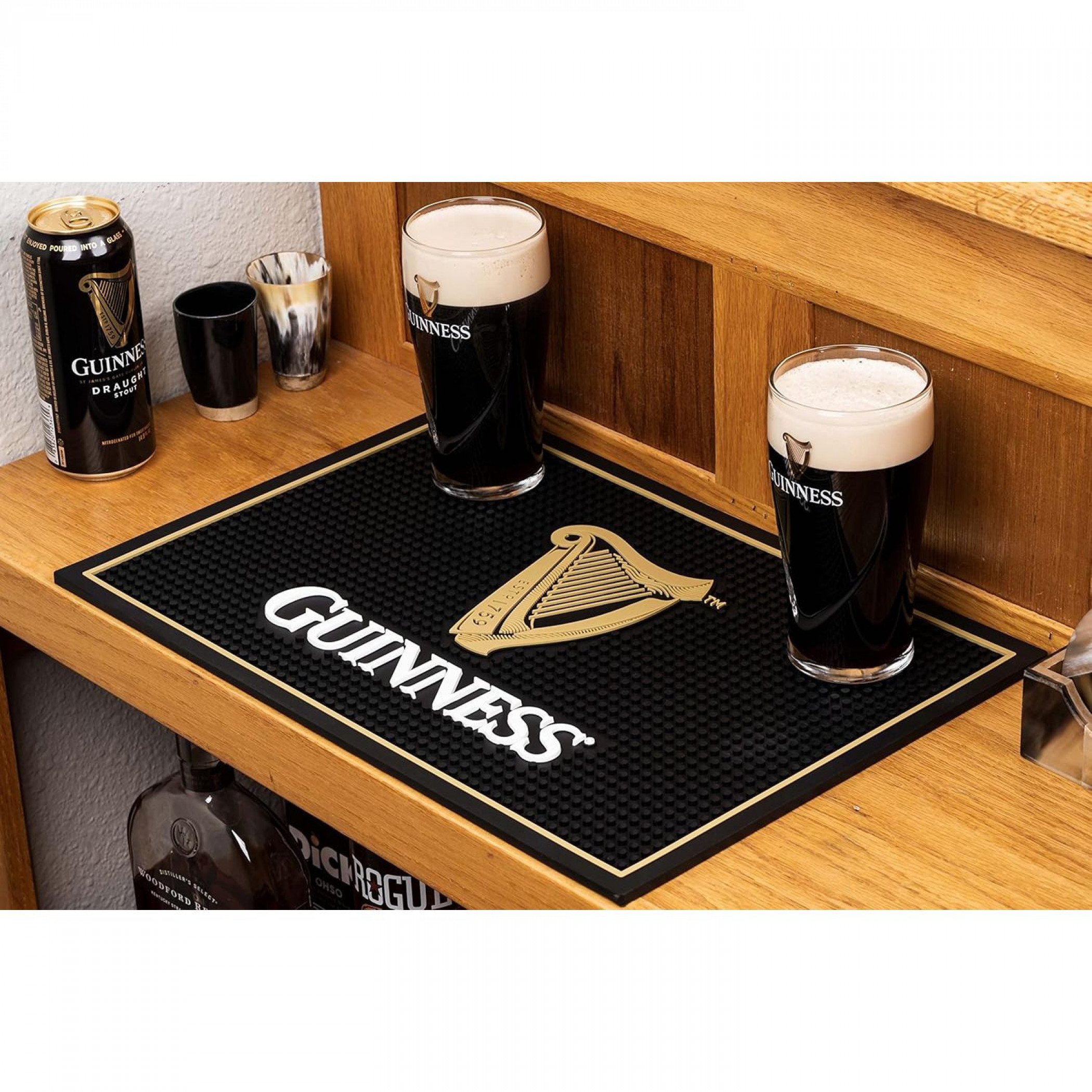 Guinness Harp Logo 18' x 12' Rubber Bar Mat
