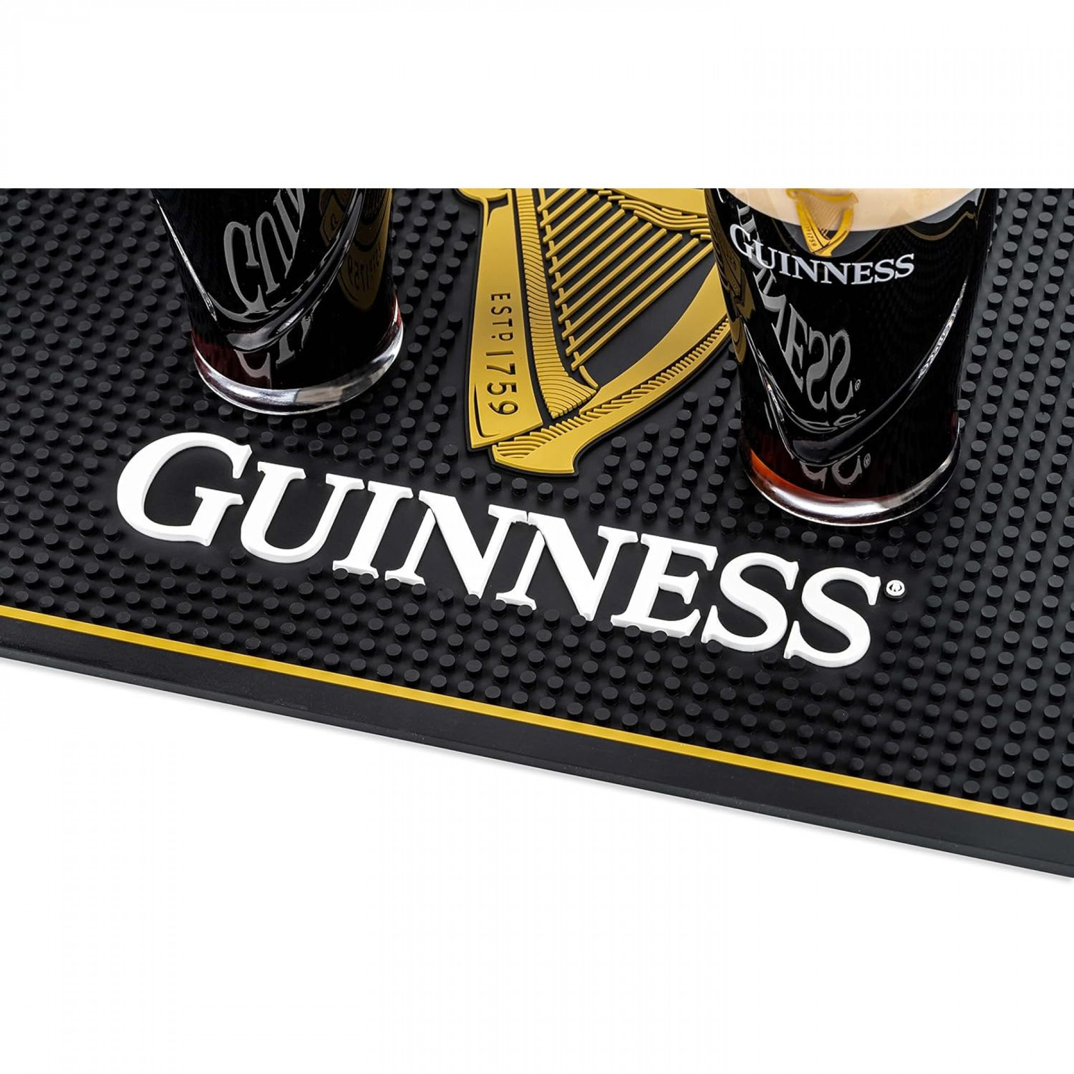 Guinness Harp Logo 18' x 12' Rubber Bar Mat