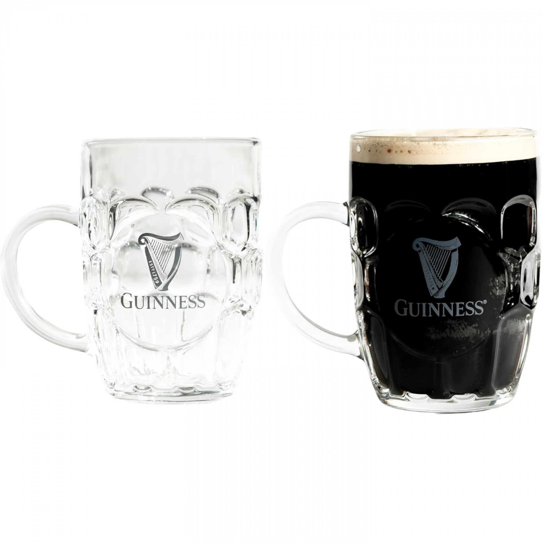 Guinness Logo 2-Pack 20oz Beer Glass