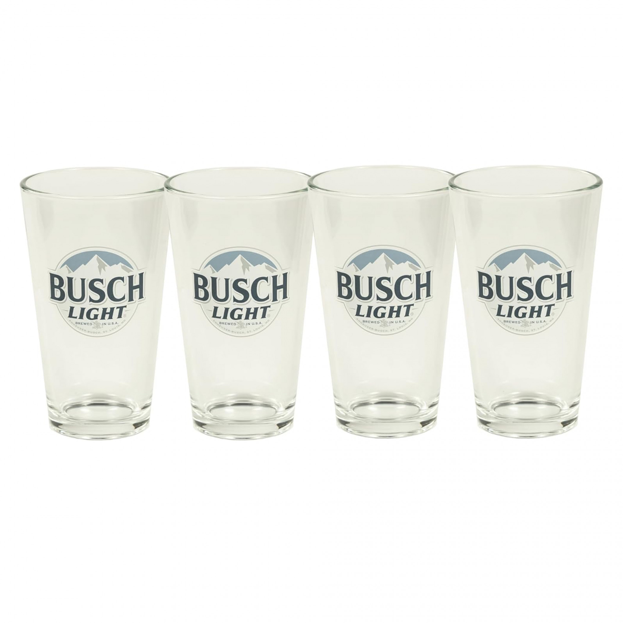 Busch Light Logo 4-Pack 16oz Pint Glass Set