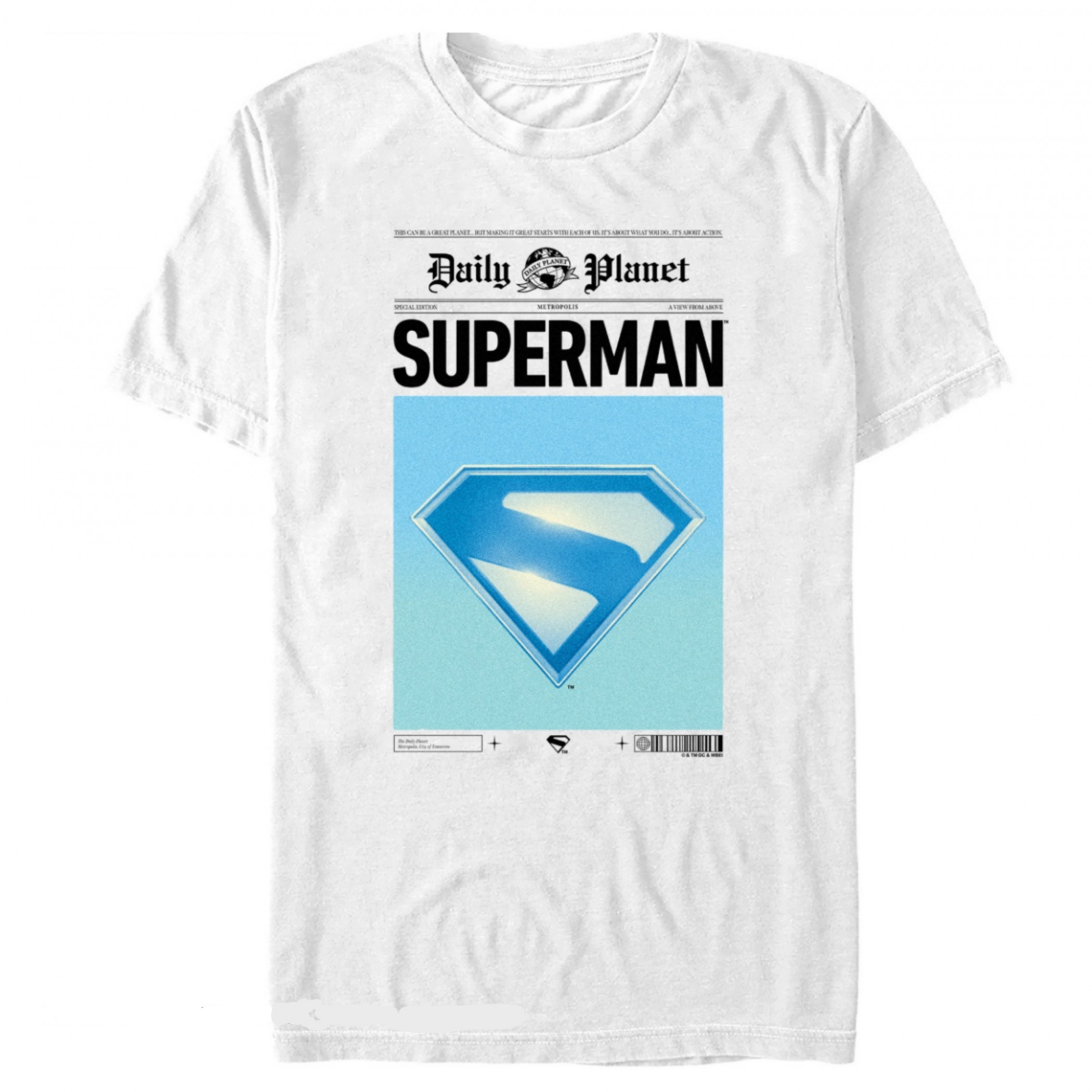 Superman Special Edition Daily Planet T-shirt, White