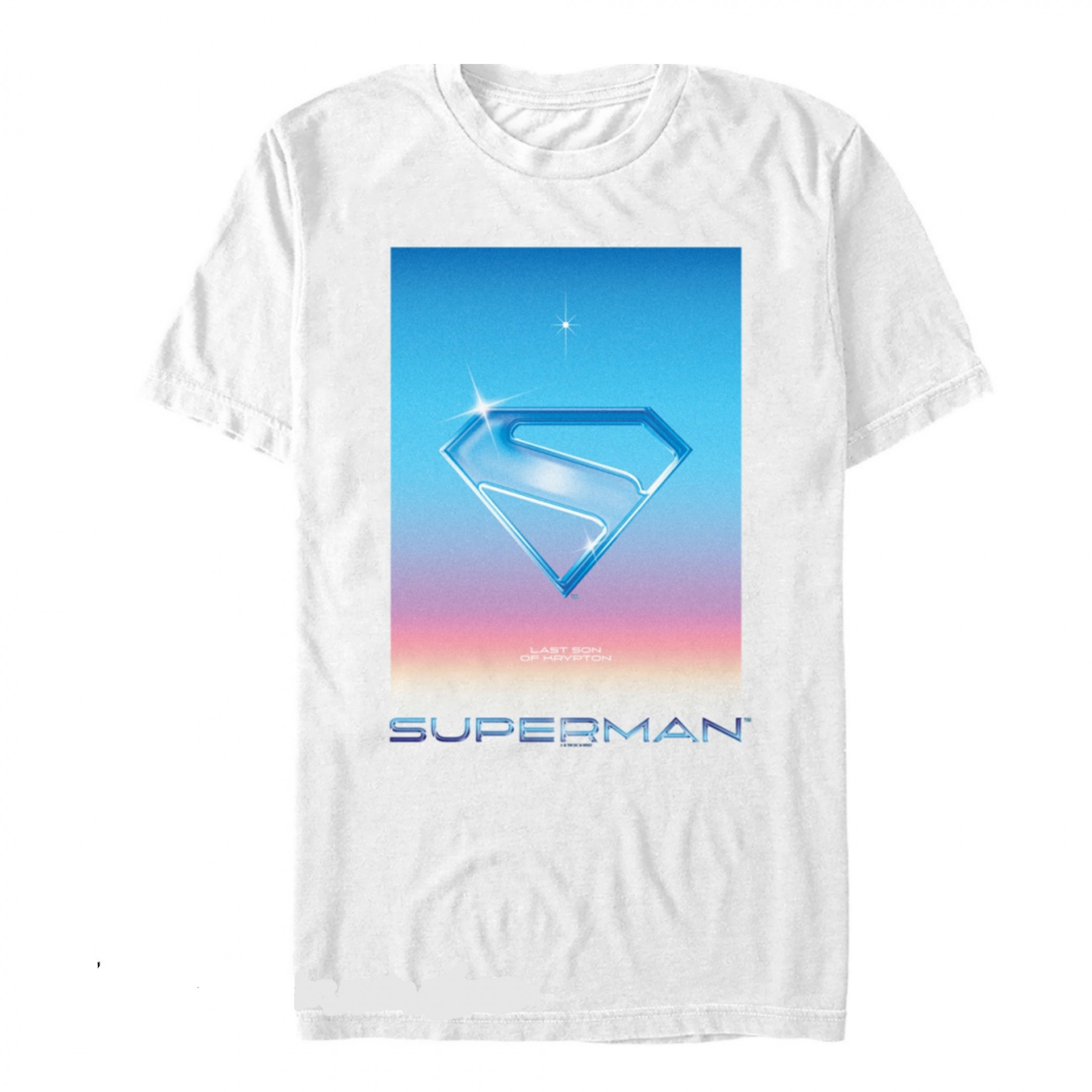 Superman Colors Movie Poster T-shirt, White