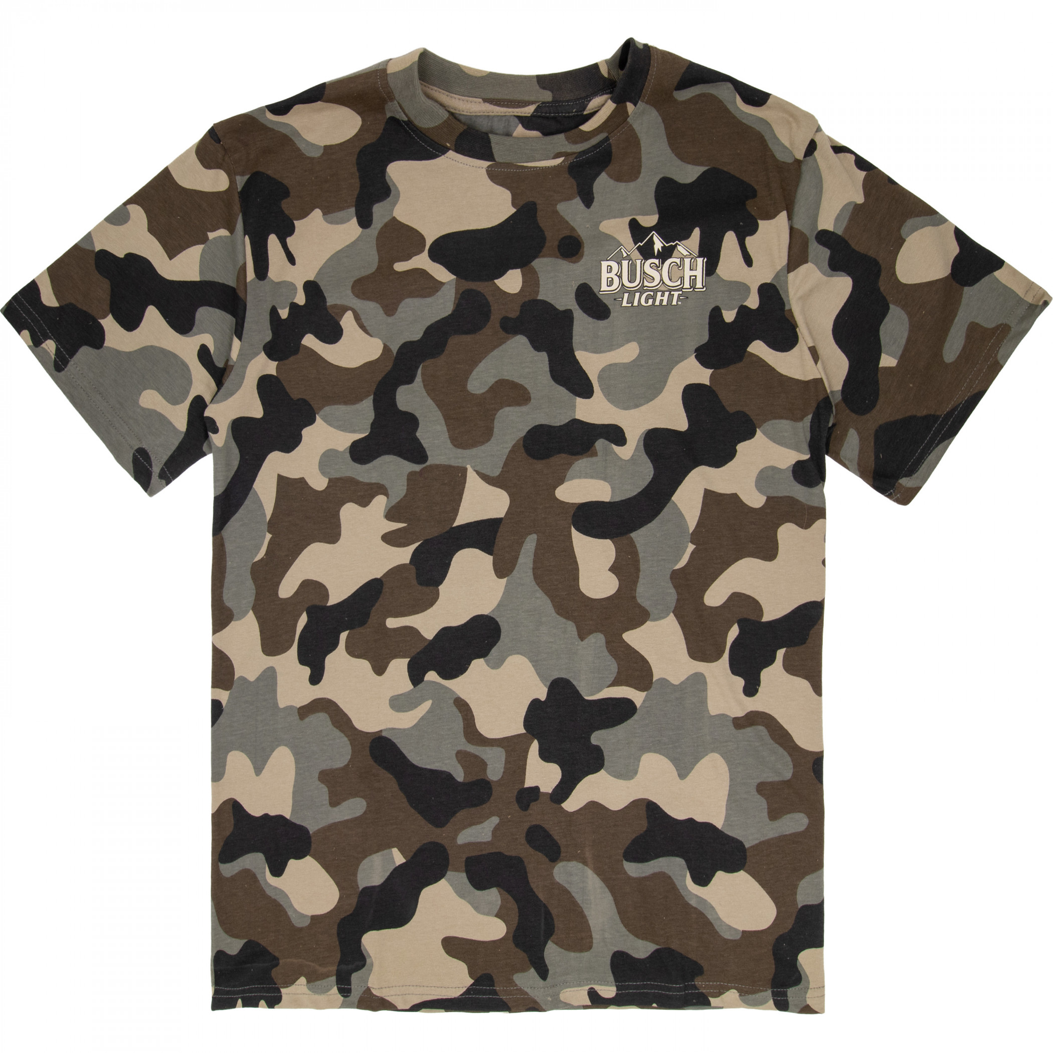 Busch Light Duck Hunting Woodland Camo T-Shirt