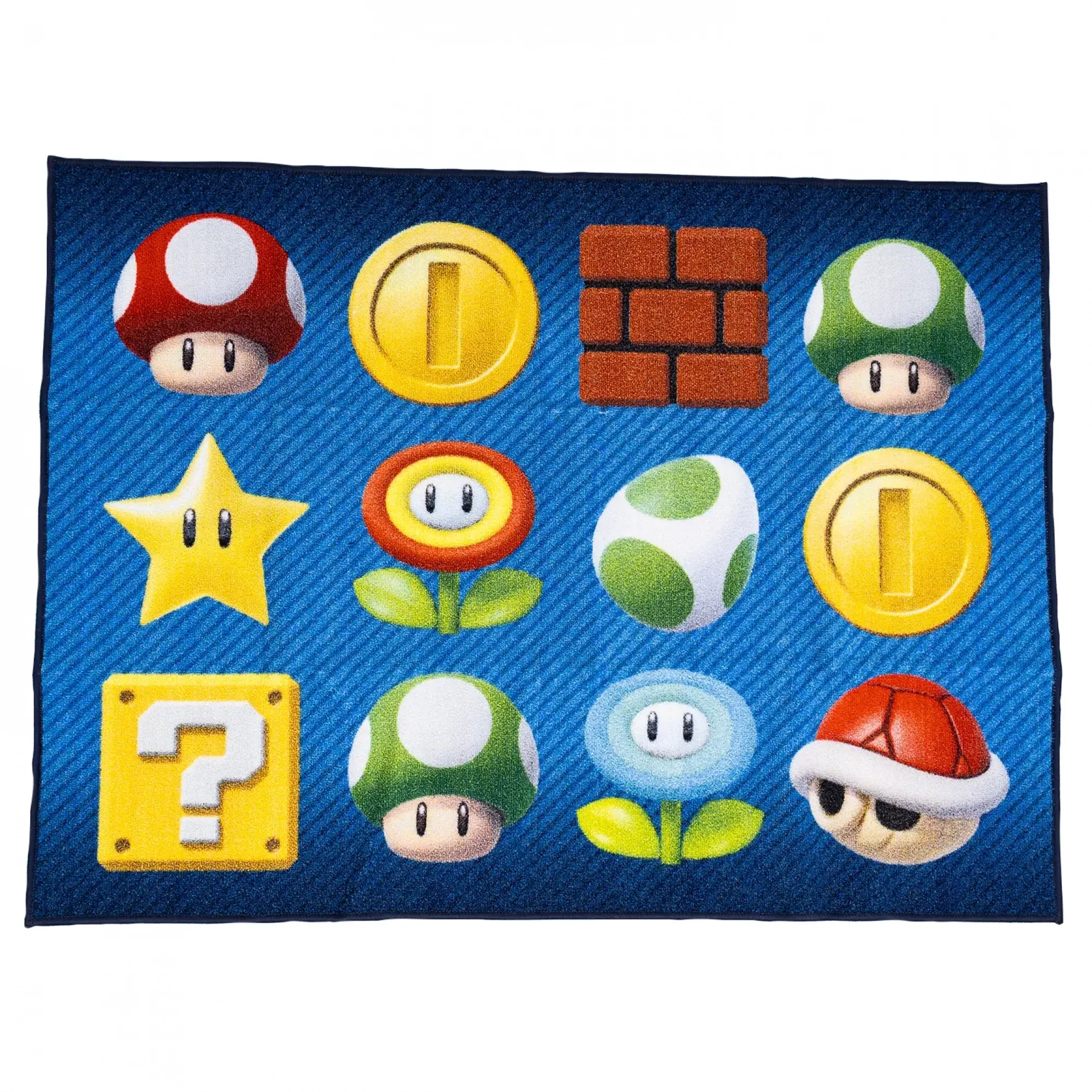 Super Mario Bros. Power Up Area Rug, Blue