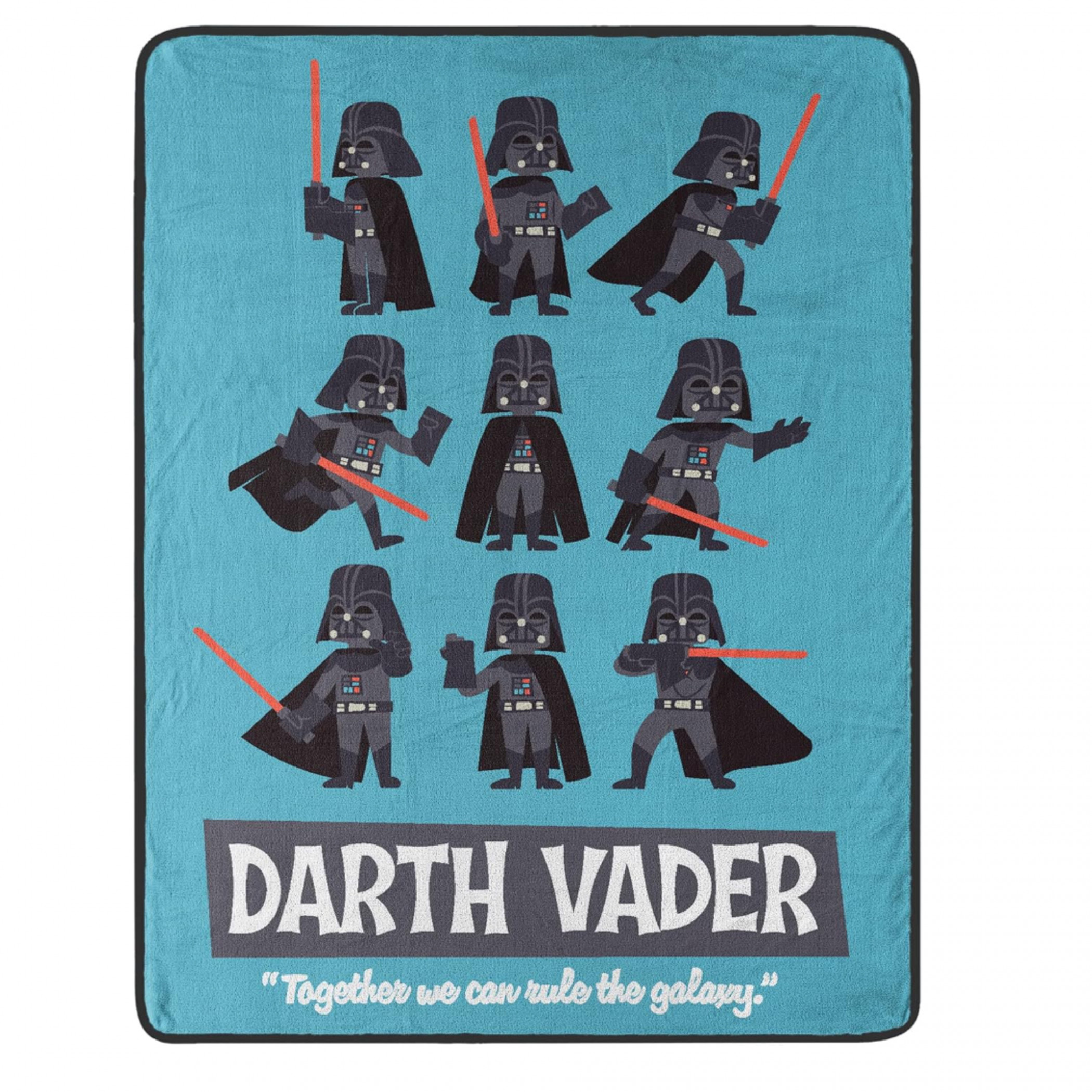 Star Wars Darth Vader Empire Rules Throw Blanket, Blue