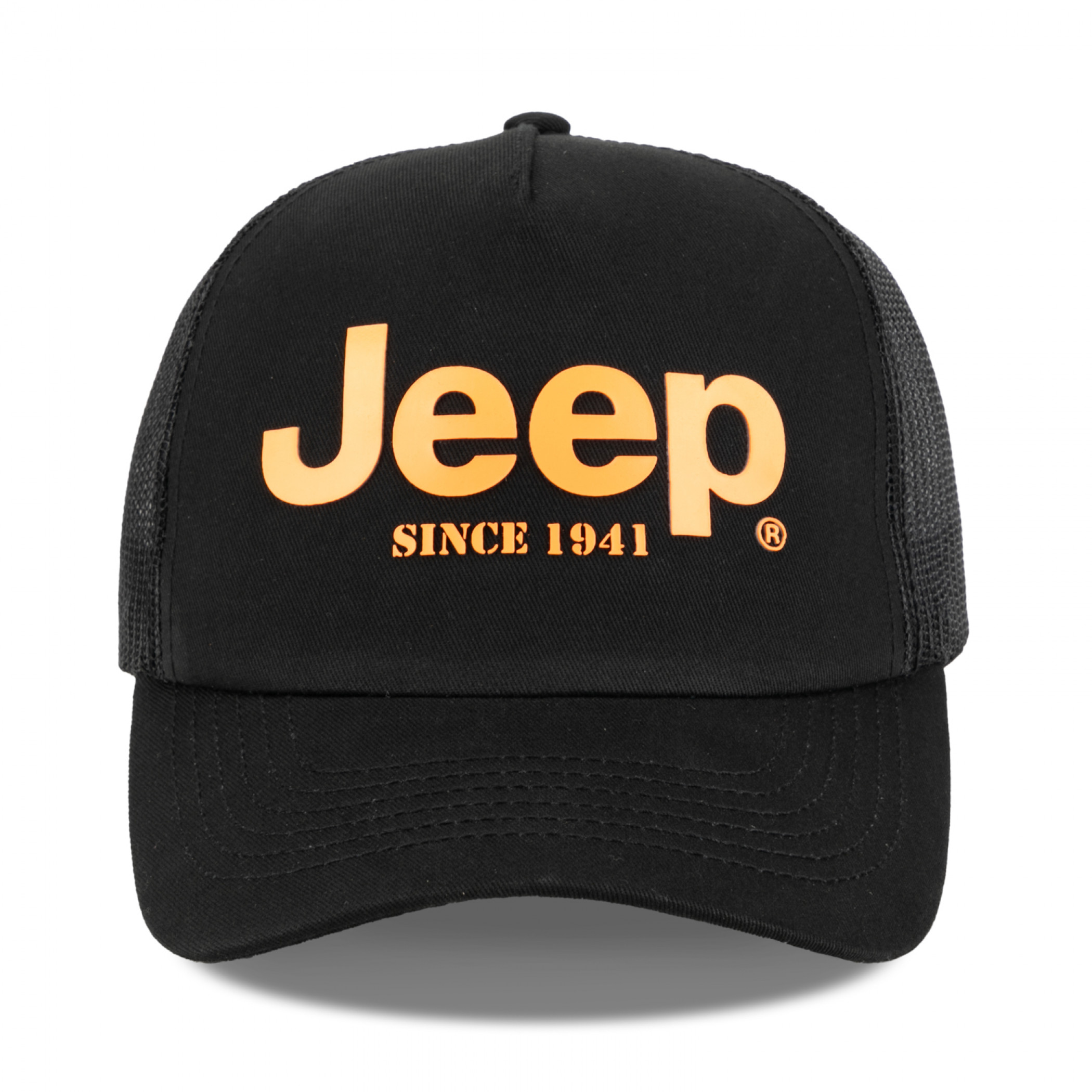 Jeep Since 1941 High Density Orange Print Adjustable Hat