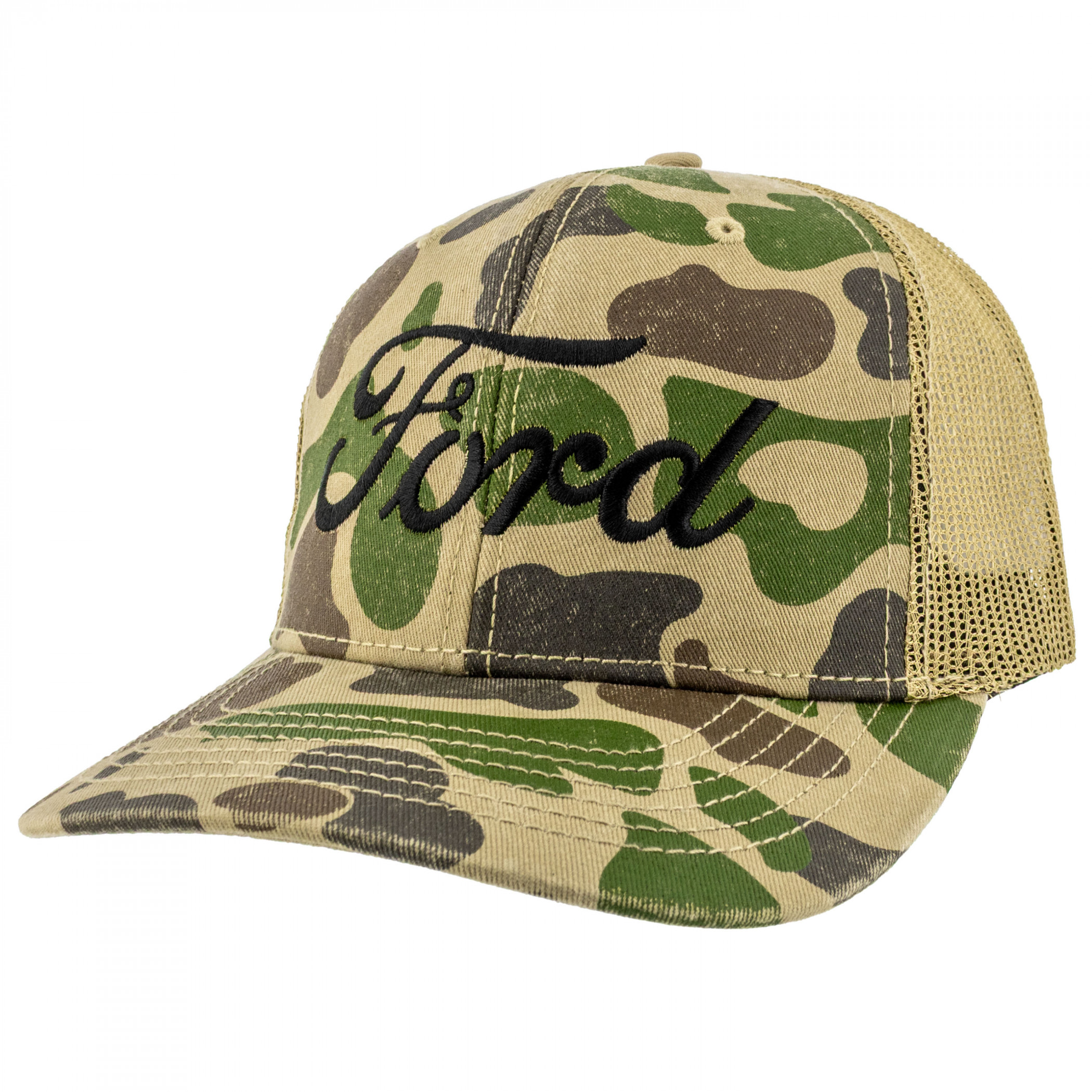 Ford Camo Water Print Structured Adjustable Hat