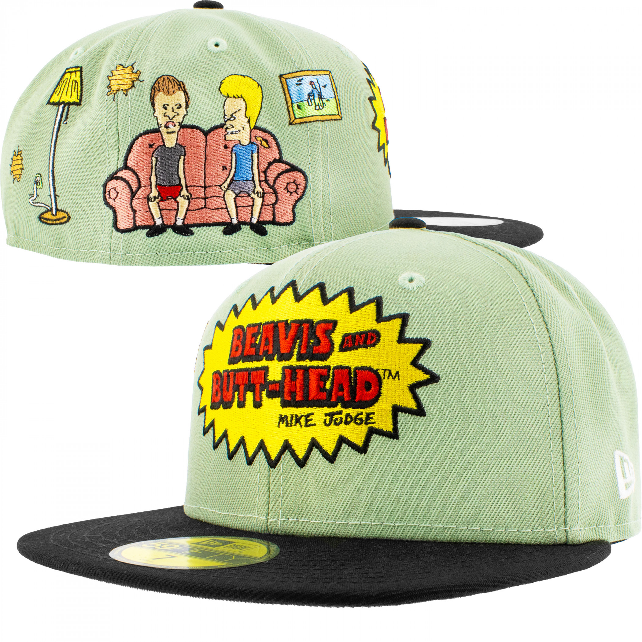 Beavis and Butthead Classic Couch Scene New Era 59Fifty Fitted Hat