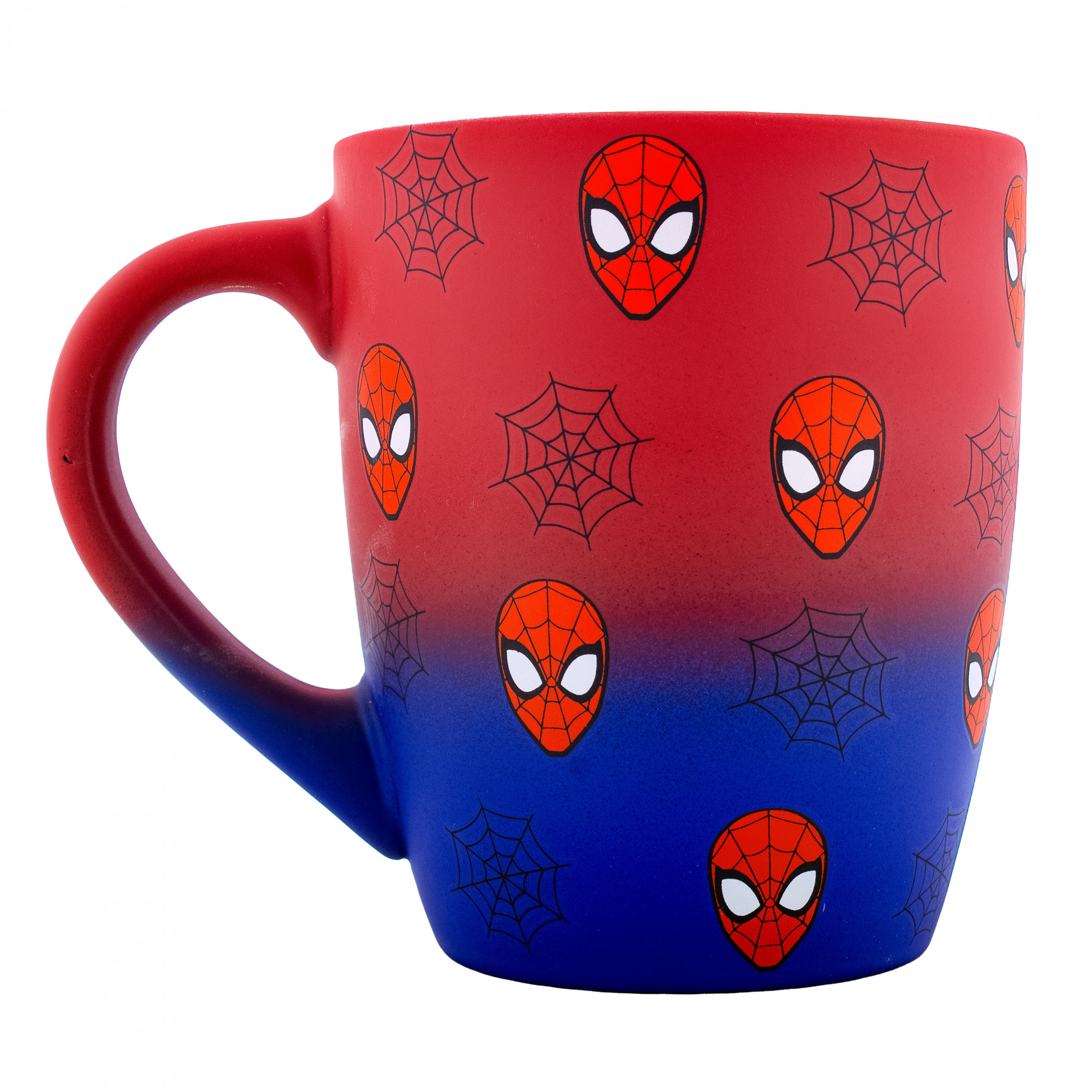 Spider-Man Web and Mask Collage 25oz Ombre Soft Touch Jumbo Mug, Multi-Color