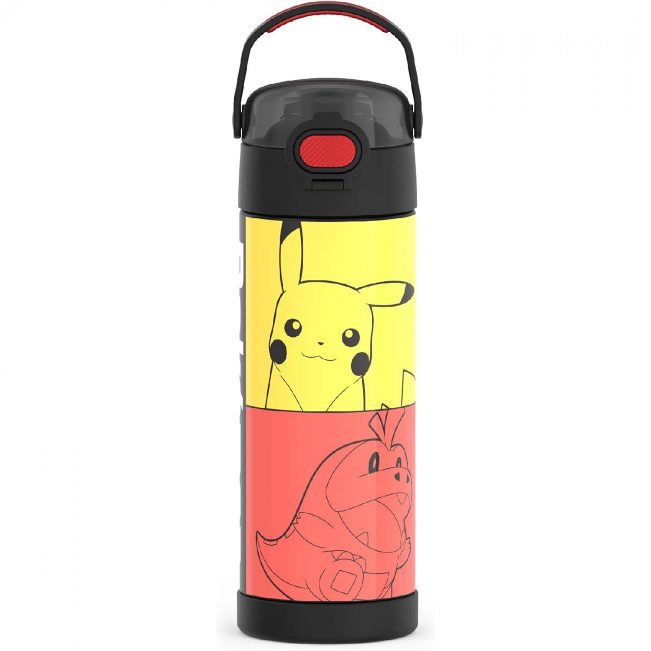 Pokemon Starters Thermos Funtainer Stainless Steel 16oz Bottle, Multi-Color
