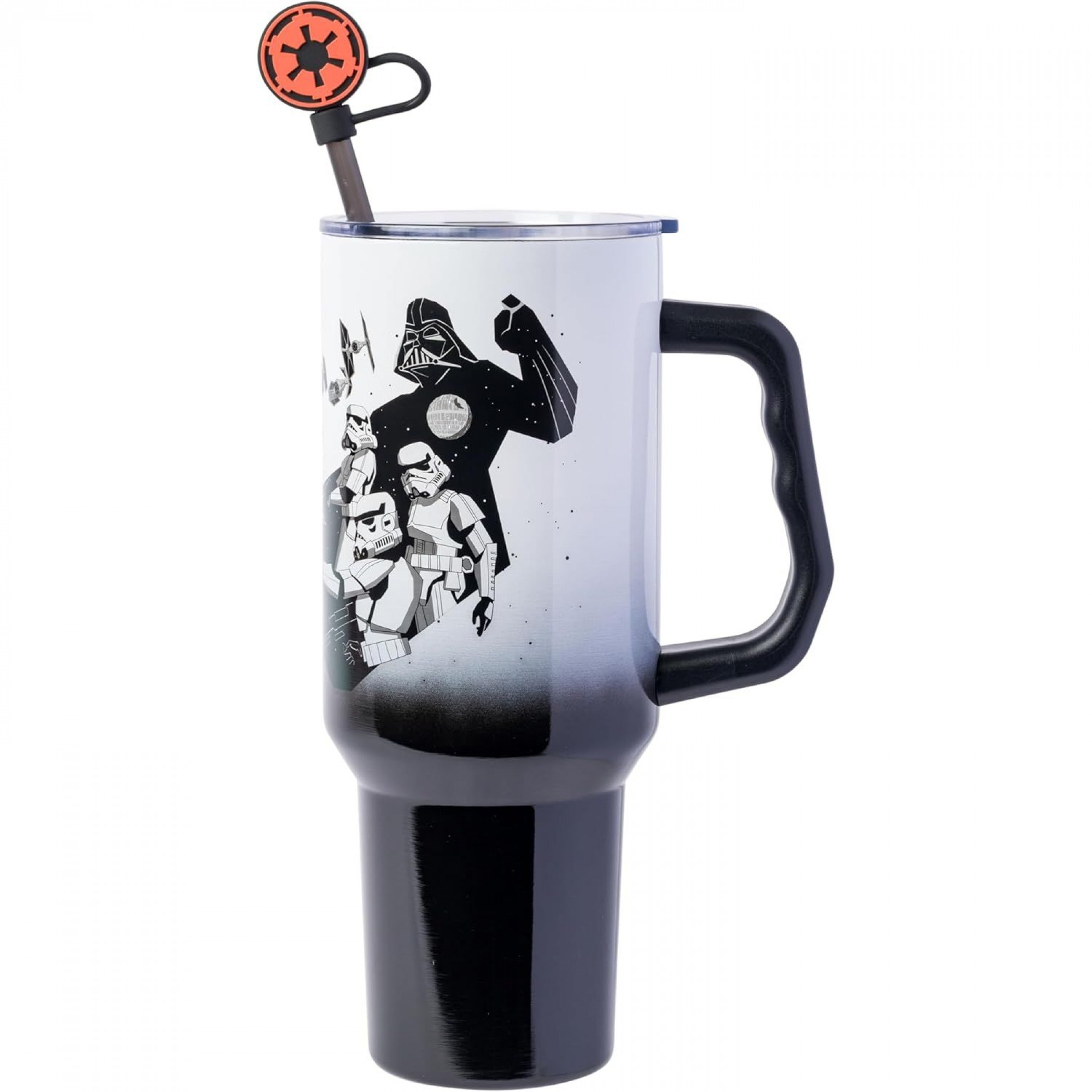 Star Wars Darth Vader 40oz Stainless Steel Tumbler with Straw Cover, Multi-Color