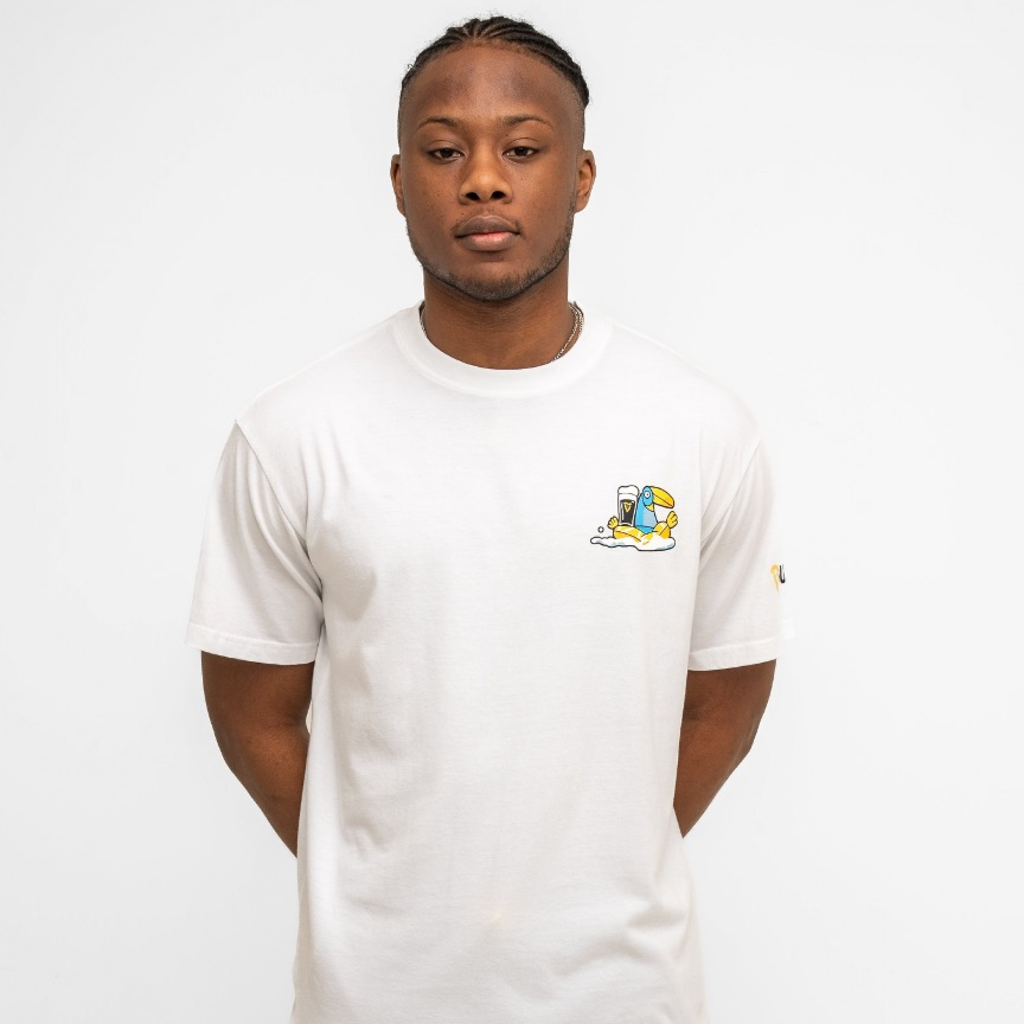 Guinness Seb Curi Lovely Day Back & Front Print White T-Shirt