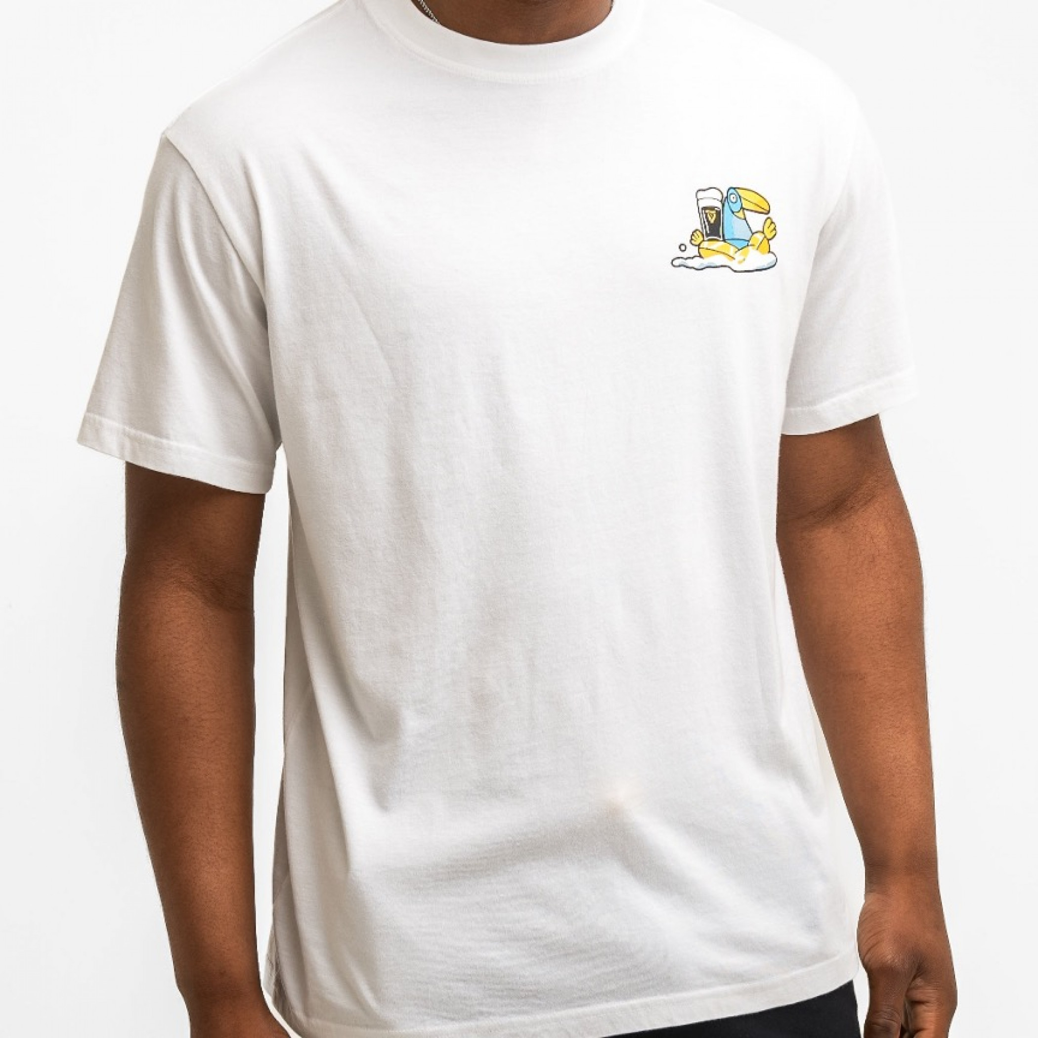 Guinness Seb Curi Lovely Day Back & Front Print White T-Shirt