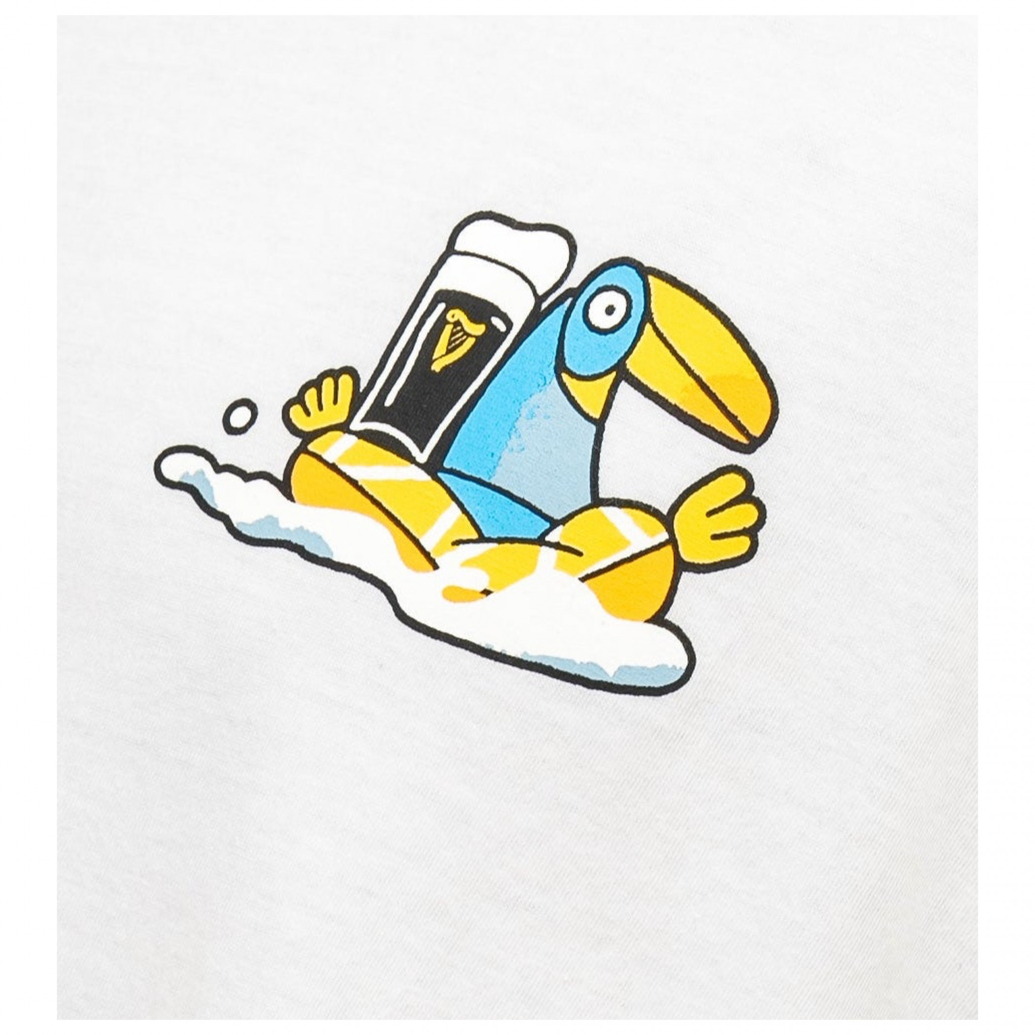 Guinness Seb Curi Lovely Day Back & Front Print White T-Shirt