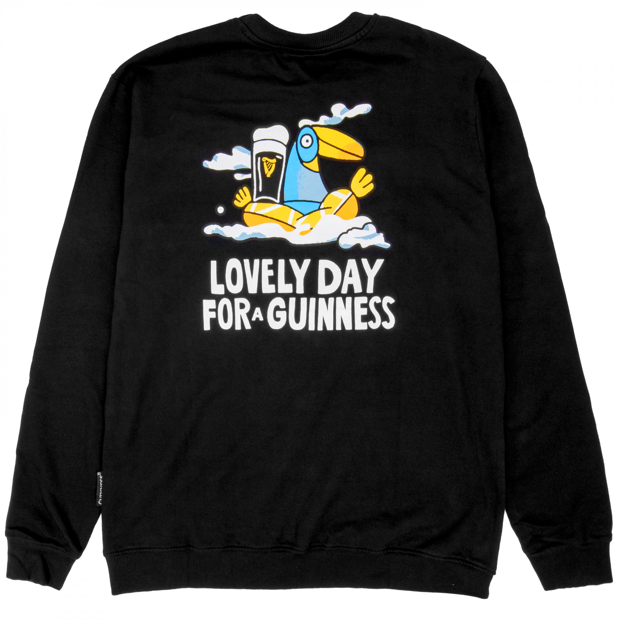 Guinness Seb Curi Lovely Day Back & Front Print Black Sweatshirt