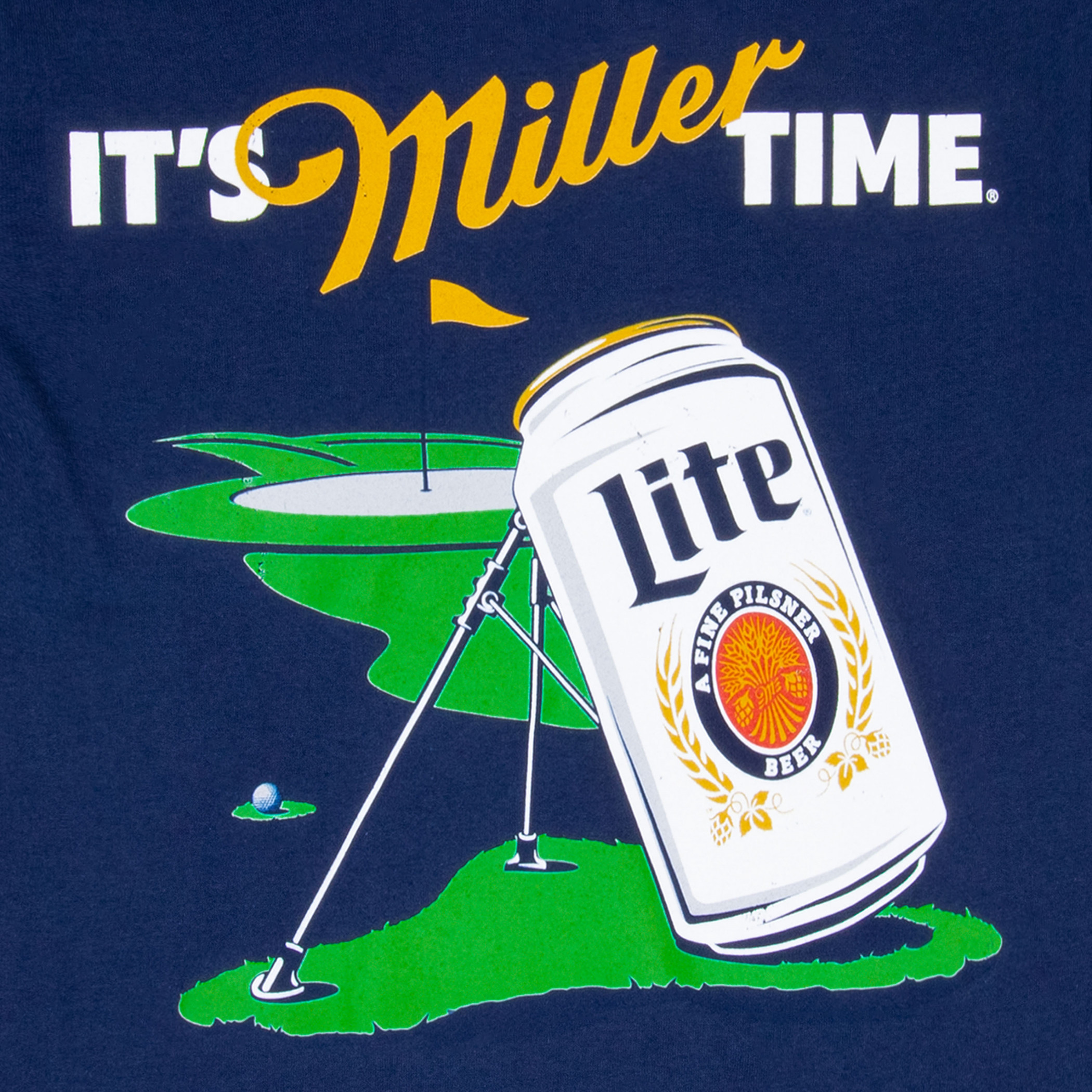 Miller Lite - It's Miller Time Golf Course Navy Colorway T-Shirt