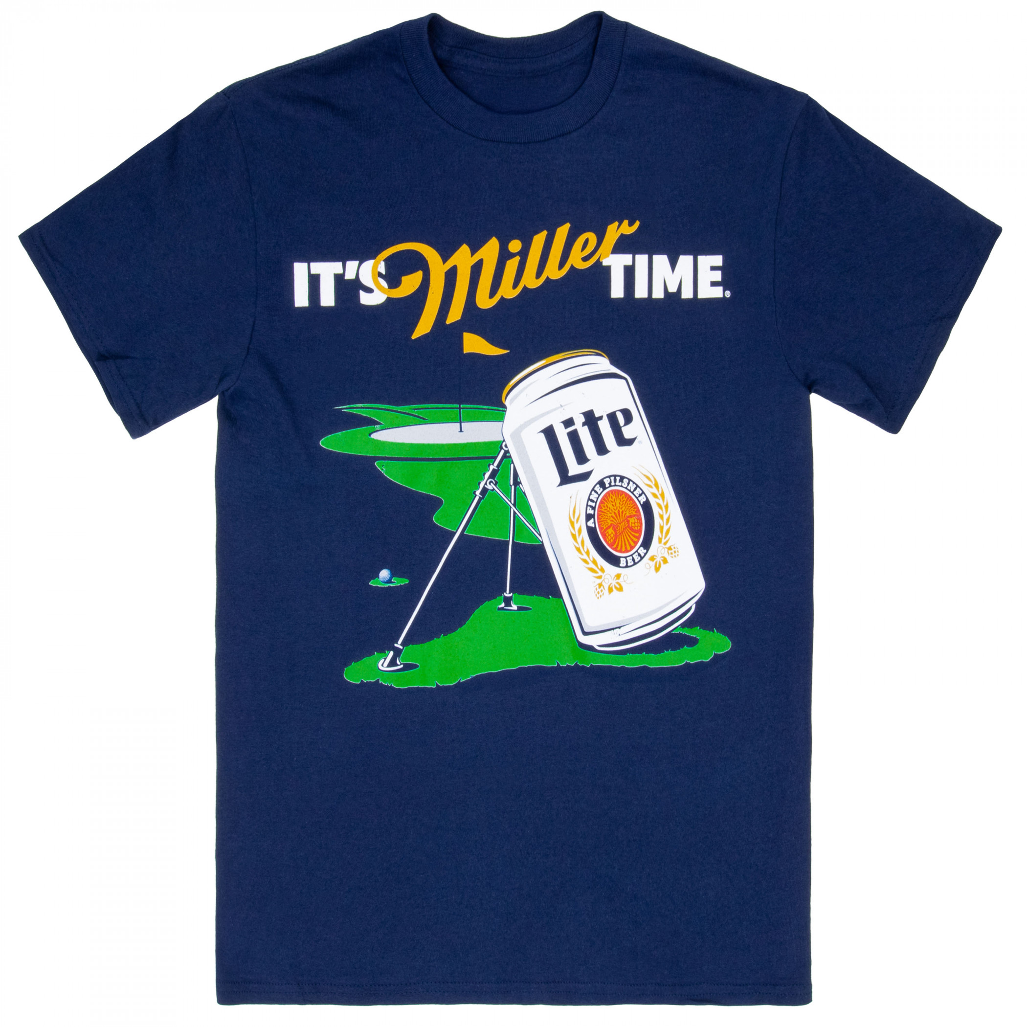 Miller Lite - It's Miller Time Golf Course Navy Colorway T-Shirt