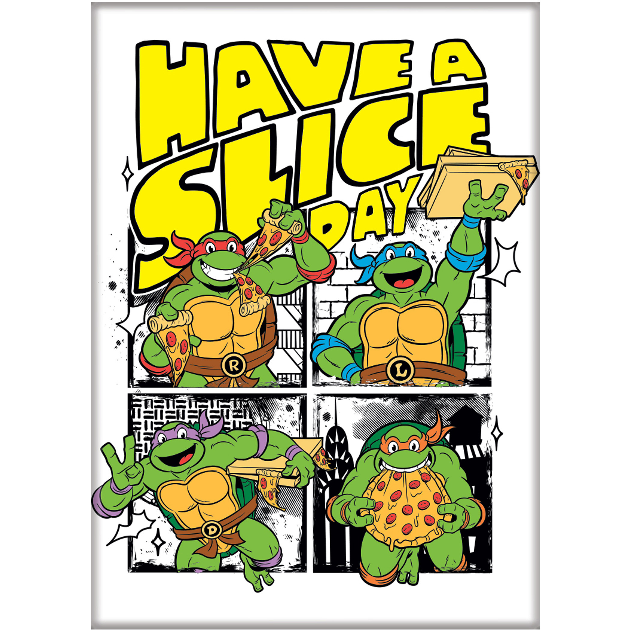 Teenage Mutant Ninja Turtles Have A Slice Magnet, Multi-Color