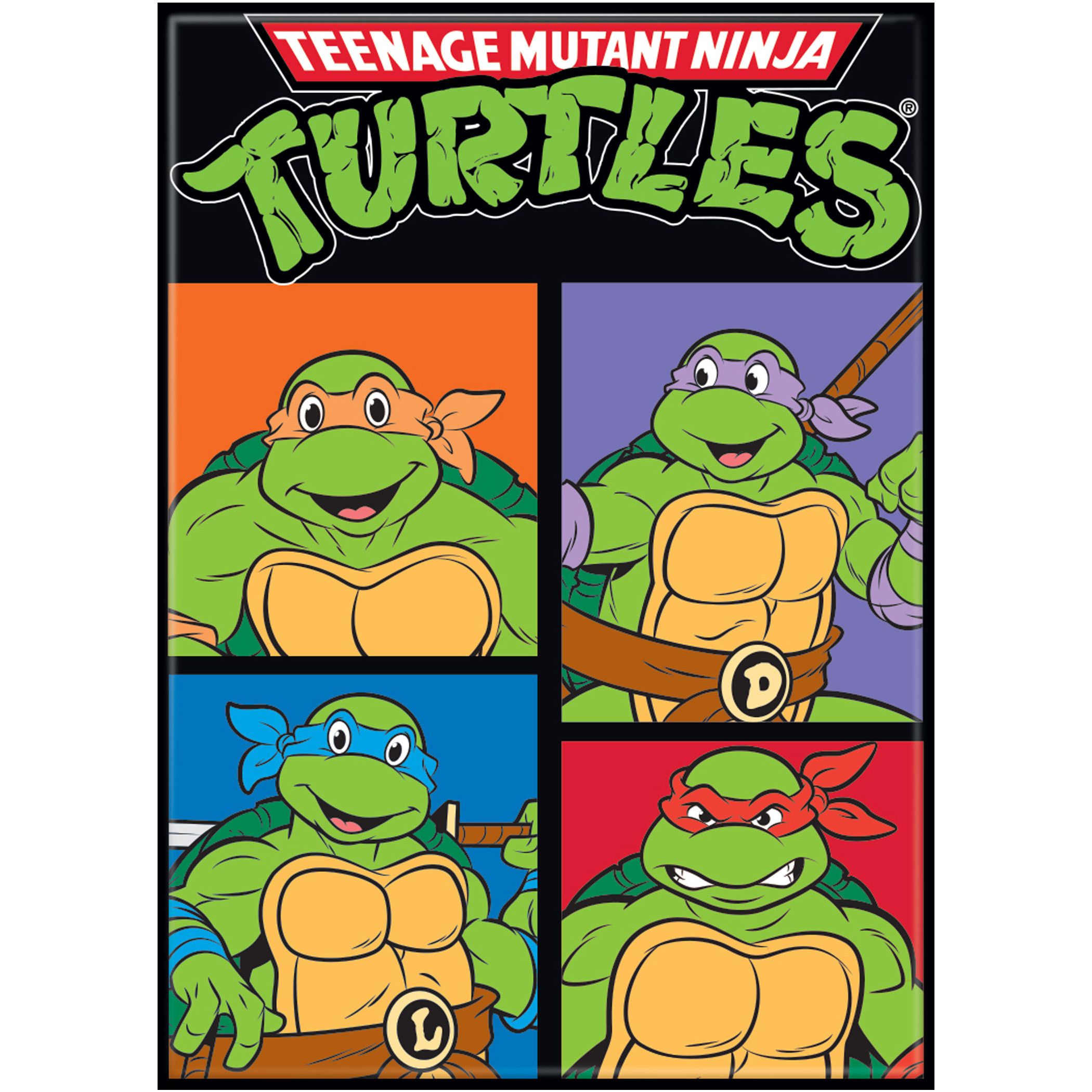 Teenage Mutant Ninja Turtles Logo Team Panel Magnet, Multi-Color