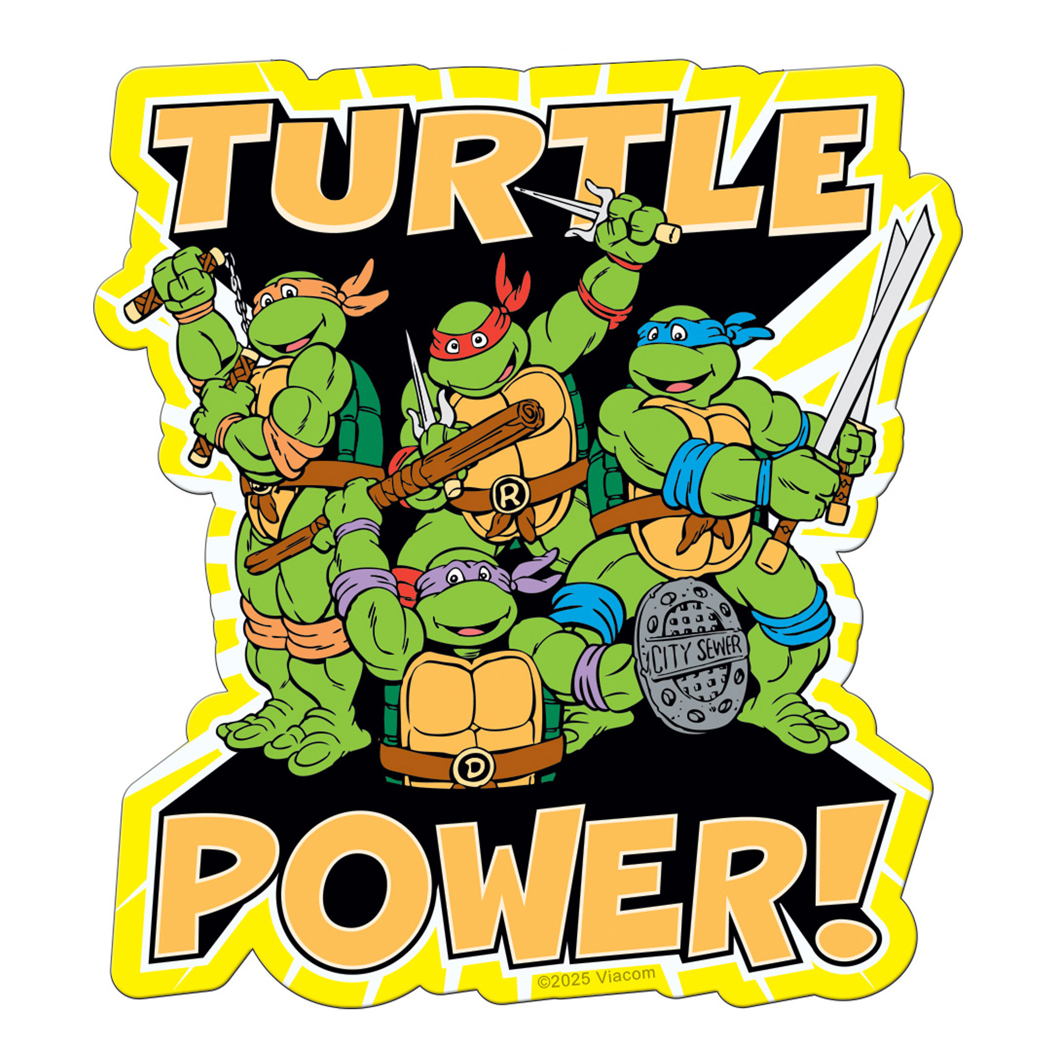 Teenage Mutant Ninja Turtles Turtle Power Die Cut Sticker, Multi-Color