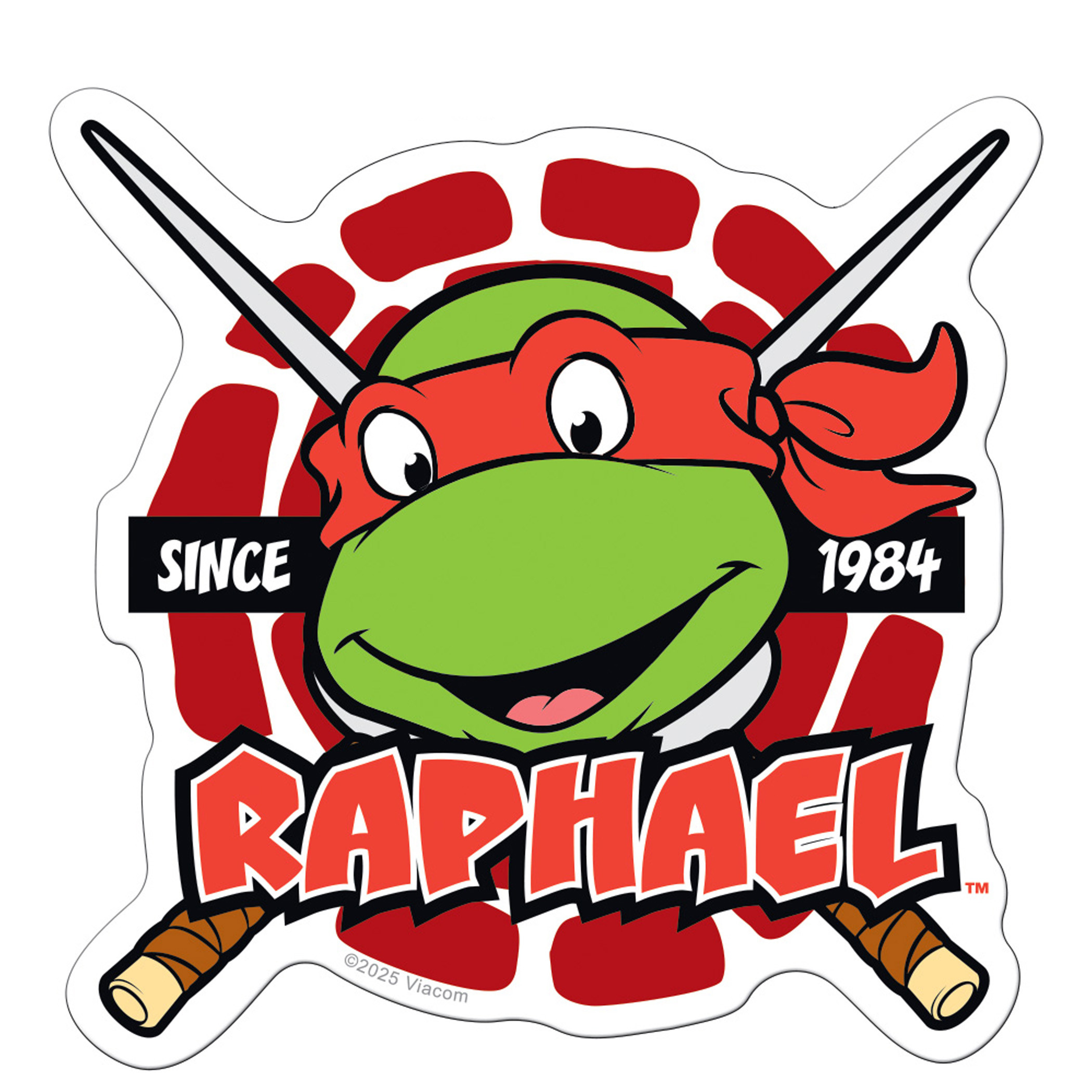 Teenage Mutant Ninja Turtles Raphael's Head Die Cut Sticker, Multi-Color