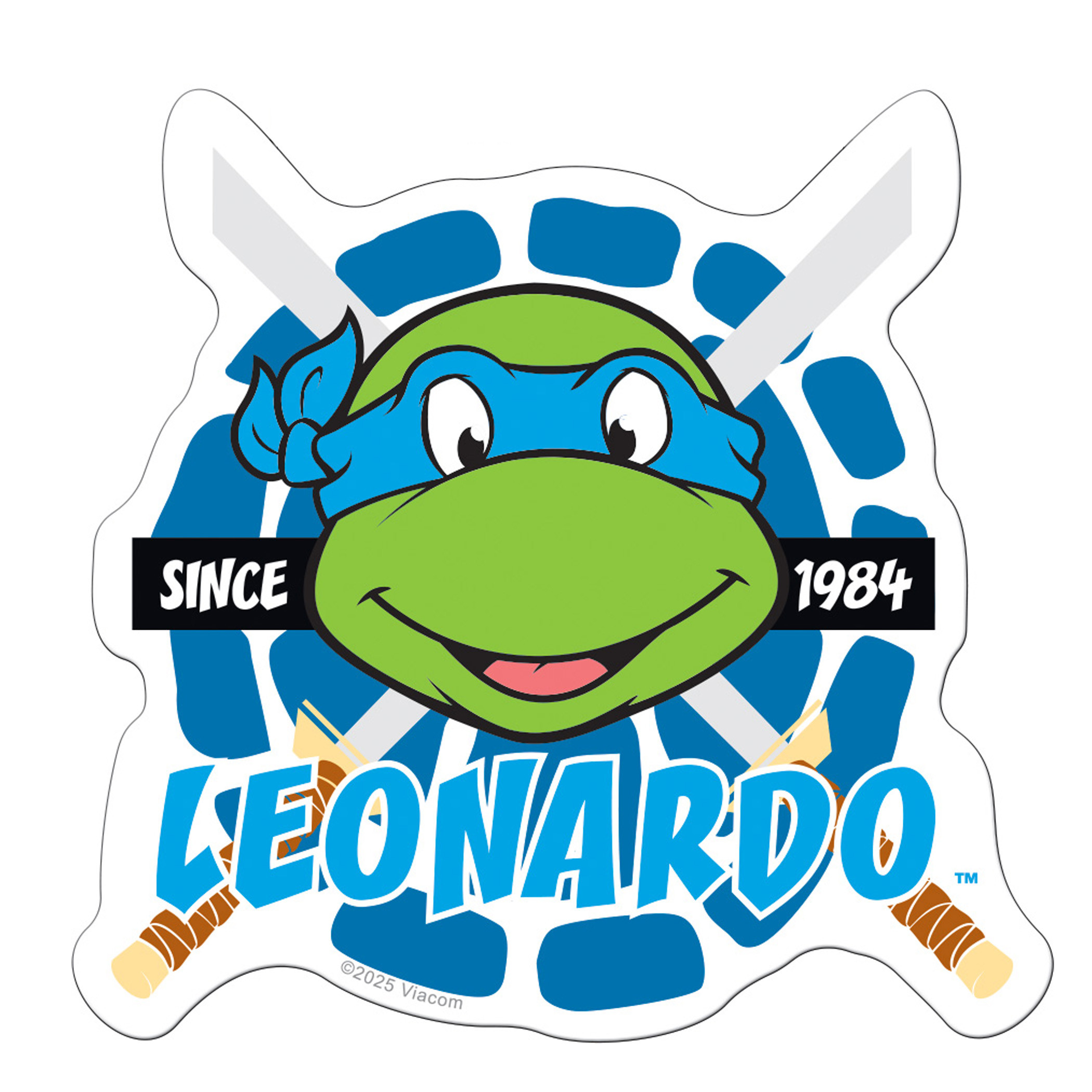 Teenage Mutant Ninja Turtles Leonardo's Head Die Cut Sticker, Multi-Color