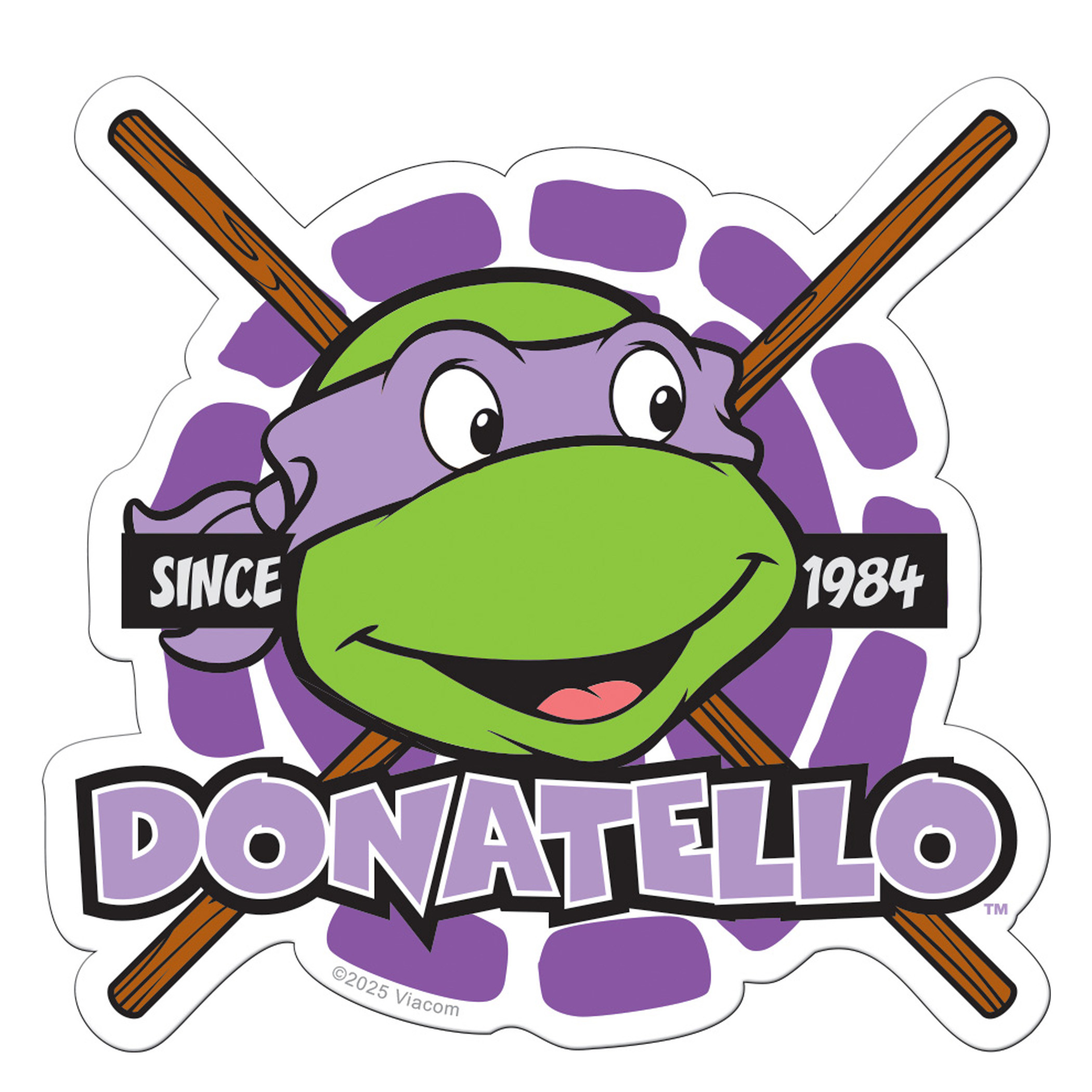 Teenage Mutant Ninja Turtles Donatello's Head Die Cut Sticker, Multi-Color