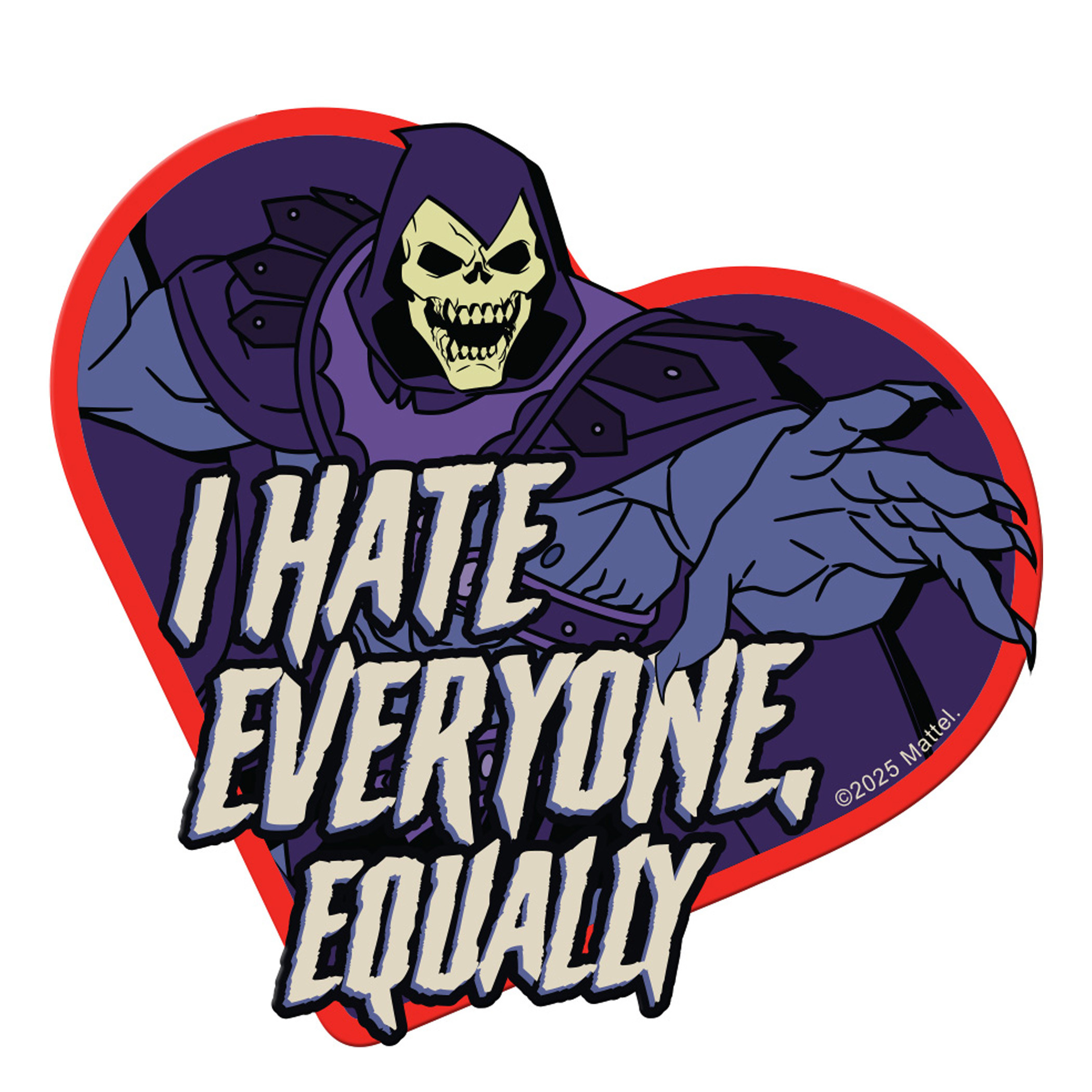 He-Man Skeletor Hates Everyone Equally Die Cut Sticker, Multi-Color