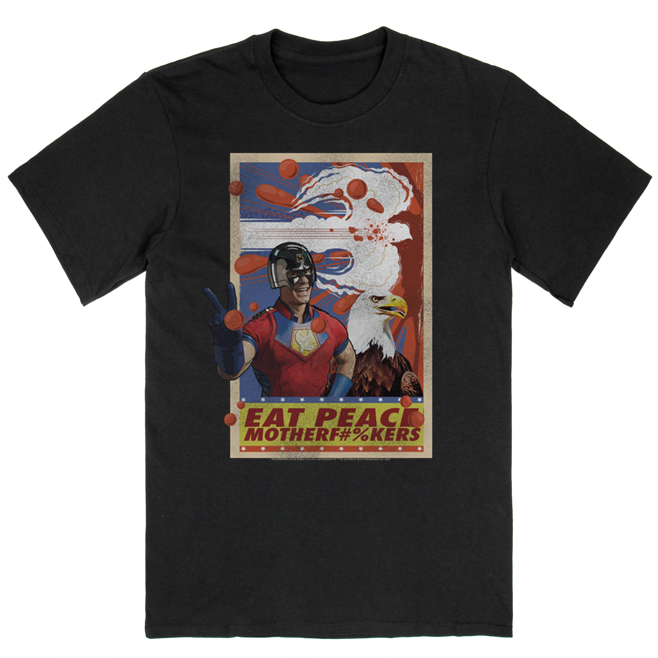 Peacemaker Eat Peace Mother F#%kers T-Shirt, Black
