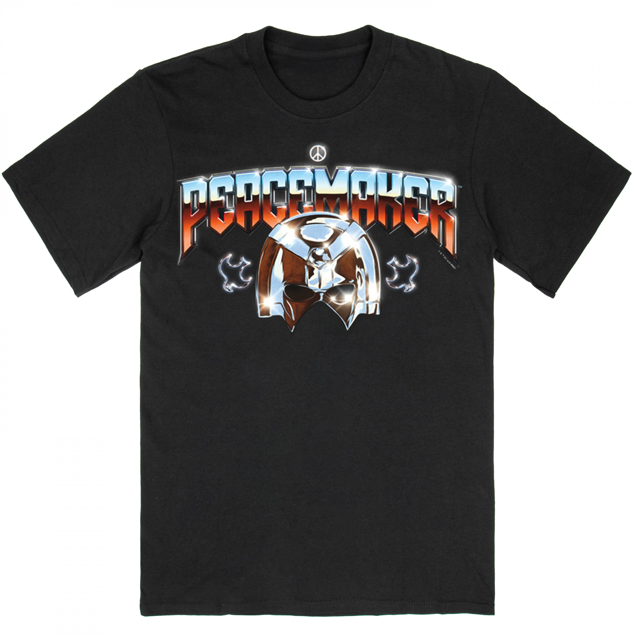 Peacemaker Helmet Logo T-Shirt, Black